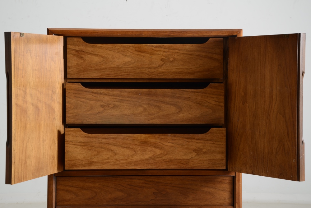 Walnut Laminate Tall Chest