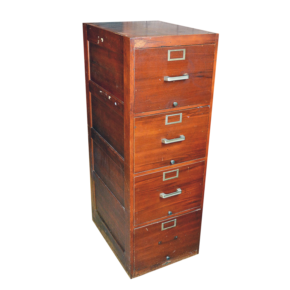 Antique Globe-Wernicke Wood Filing Cabinet