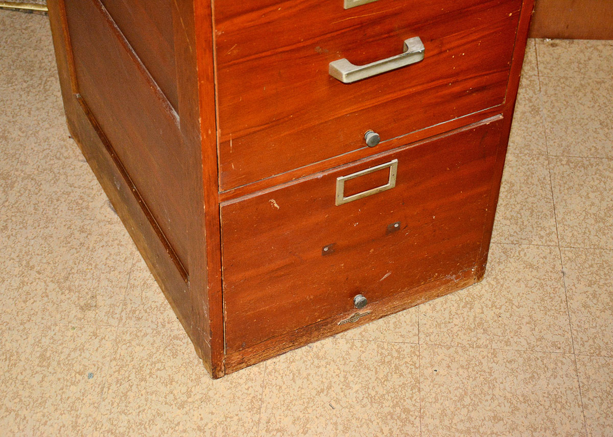 Antique Globe-Wernicke Wood Filing Cabinet