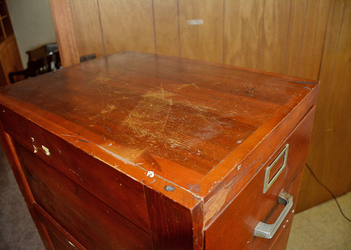 Antique Globe-Wernicke Wood Filing Cabinet