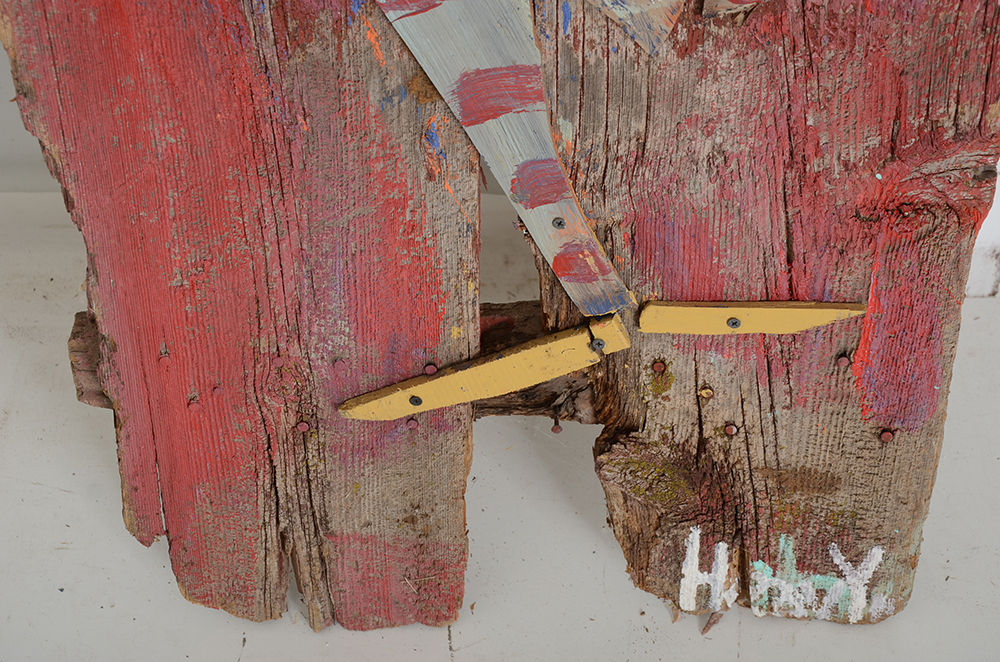 Mike Heavy Hefner Folk Painting on Wood