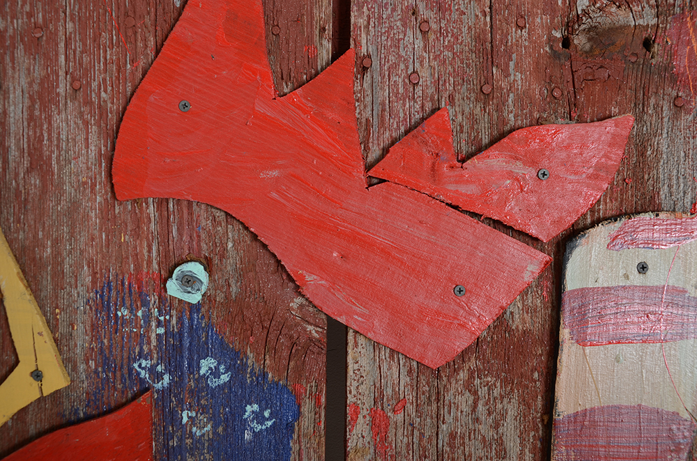 Mike Heavy Hefner Folk Painting on Wood