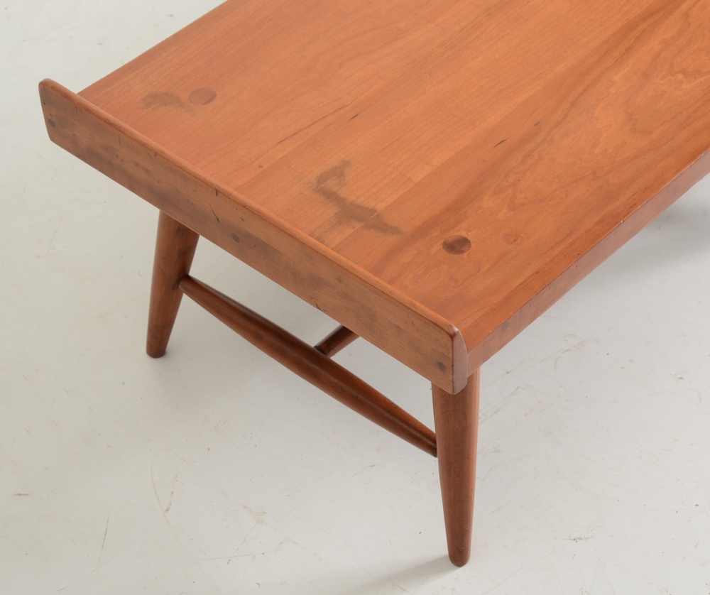 Mid Century Modern Willet Solid Cherry Bench Coffee Table