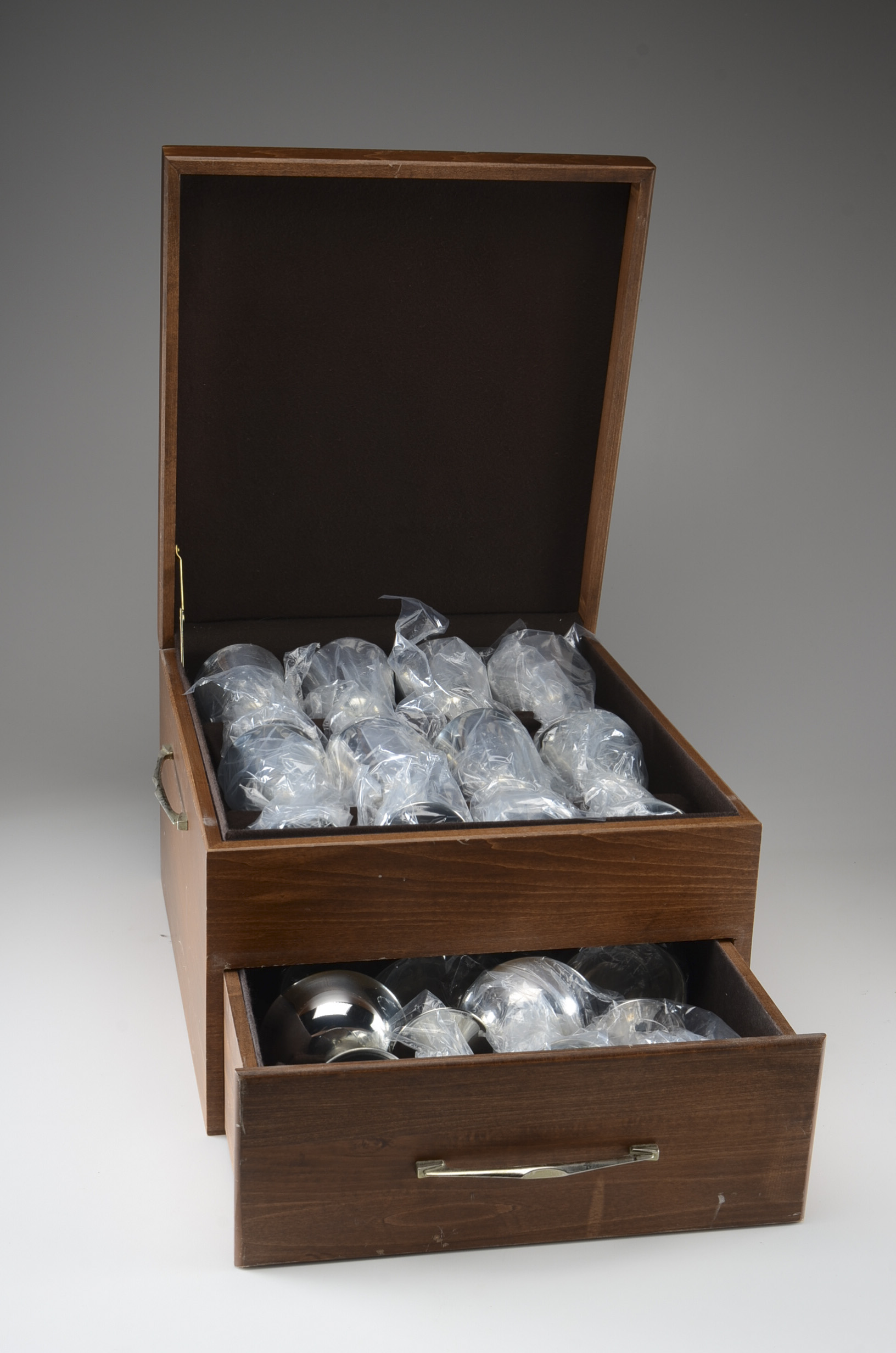 Set of Italian De Uberti Silver Plate Goblets