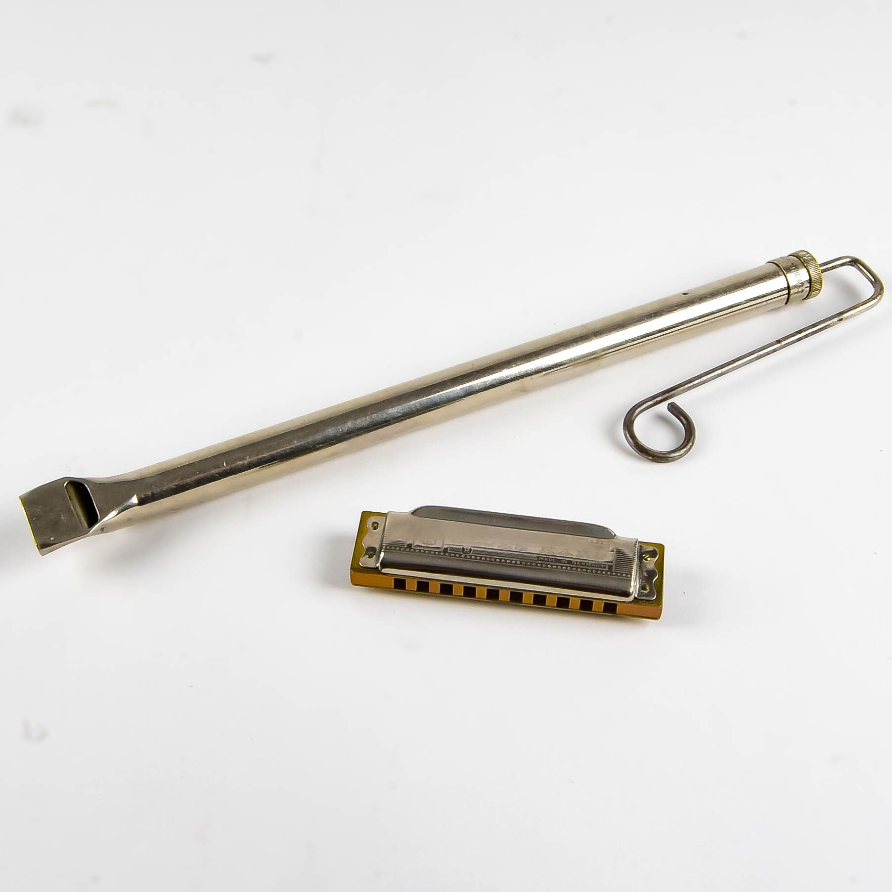 Ludwig & Ludwig Slide Whistle and Hohner Harmonica