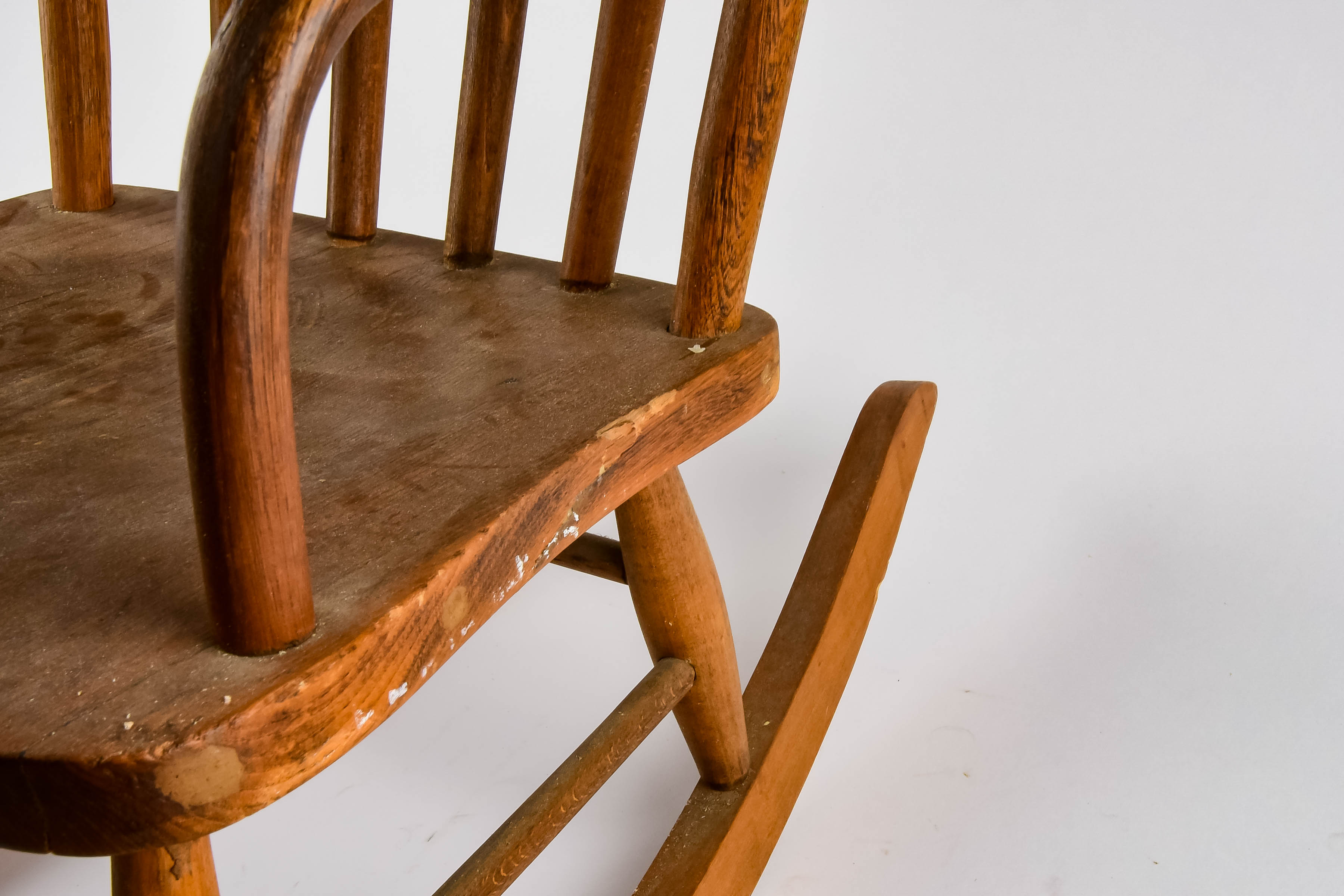Children's Bent Oak Rocking Chair