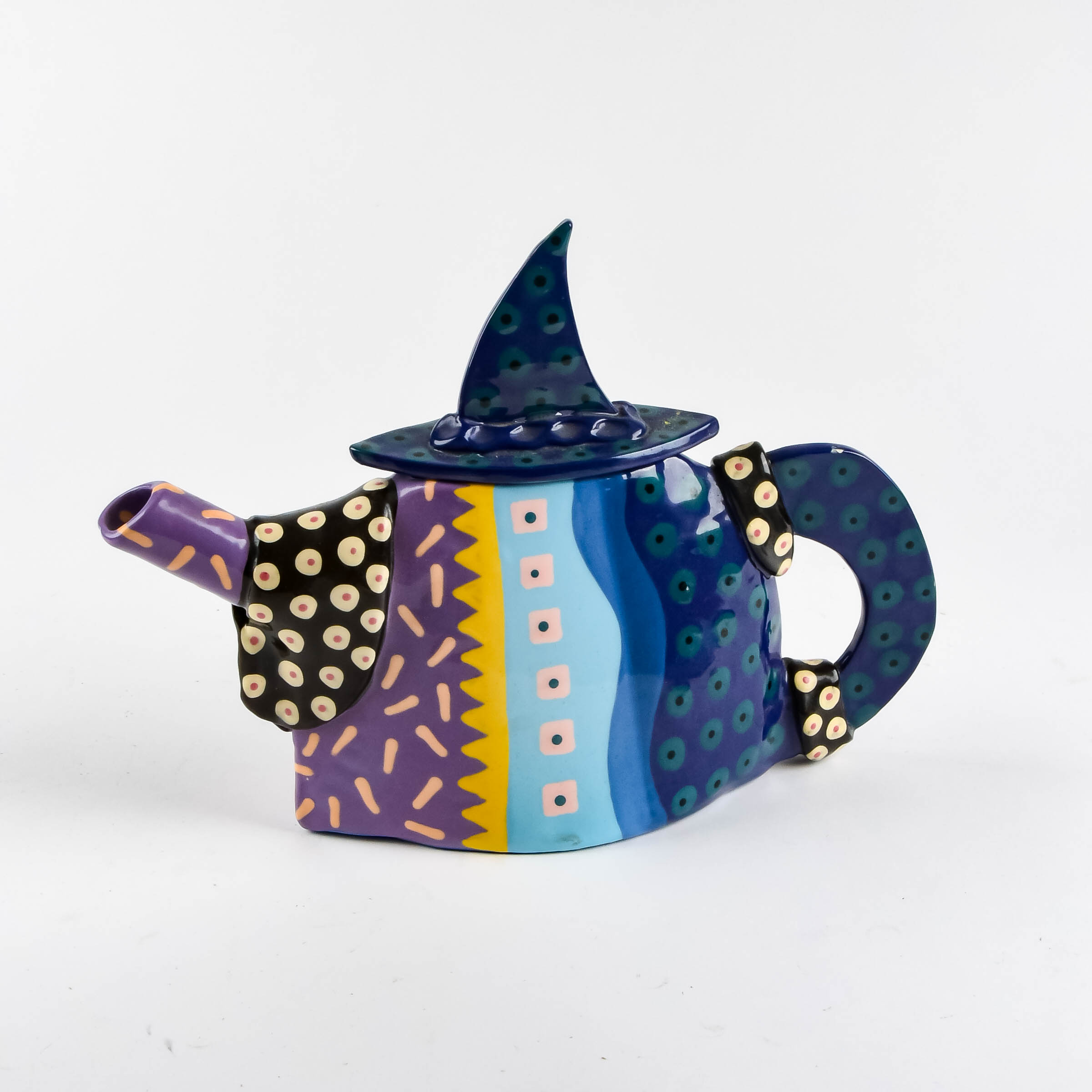 Handmade Hand-Painted Witch Teapot