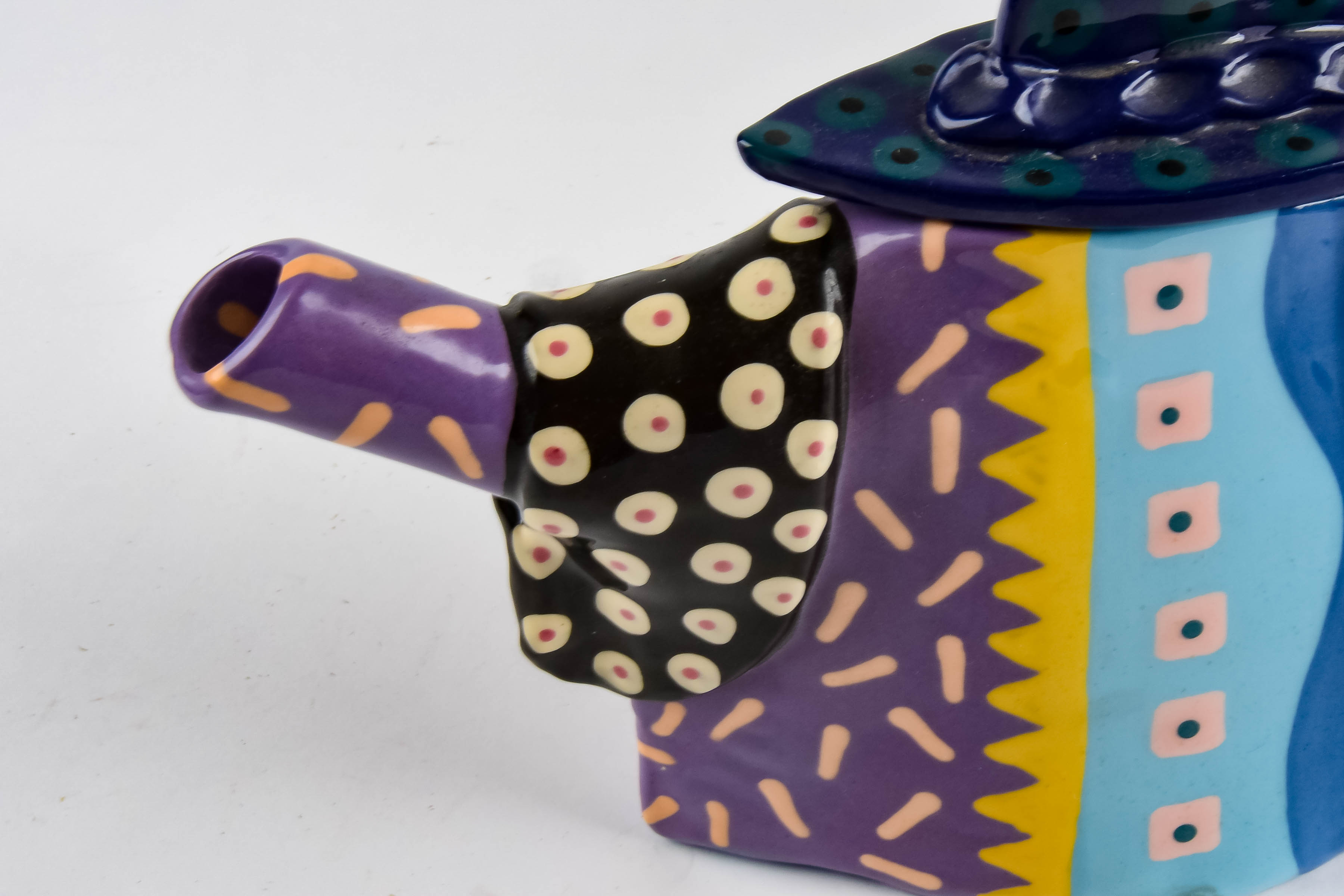 Handmade Hand-Painted Witch Teapot