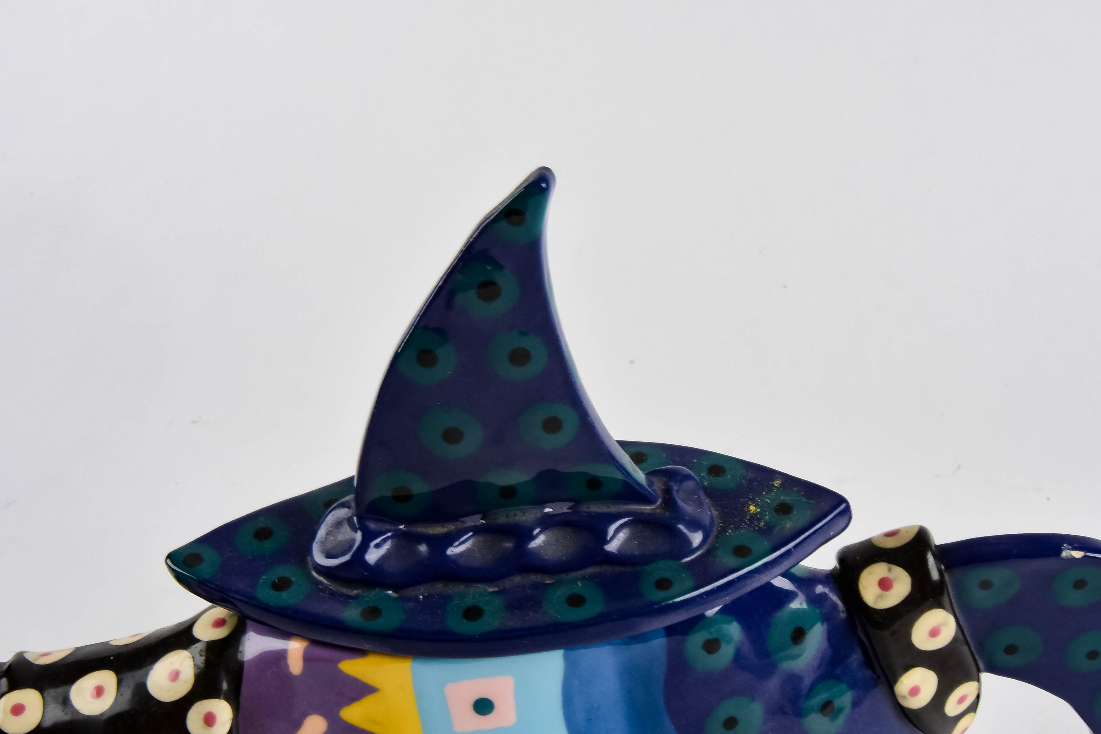 Handmade Hand-Painted Witch Teapot