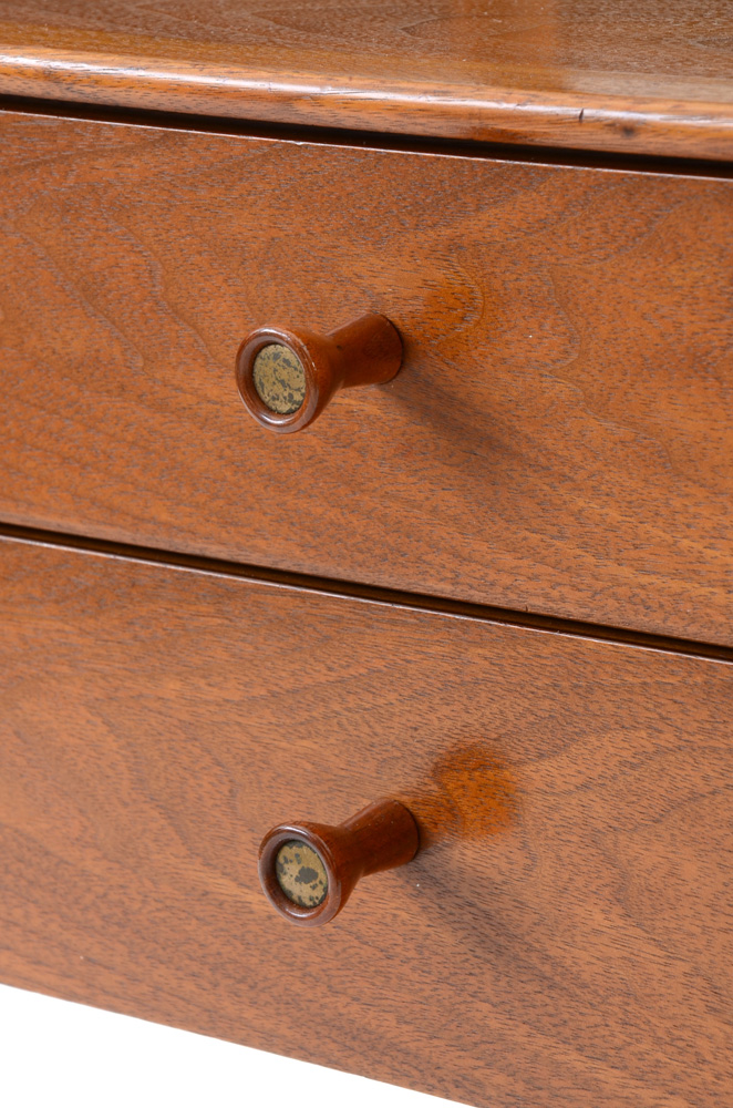Drexel Walnut End Table by Barney Flagg