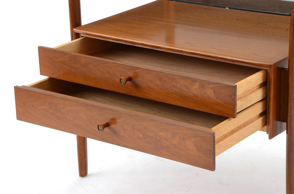 Drexel Walnut End Table by Barney Flagg
