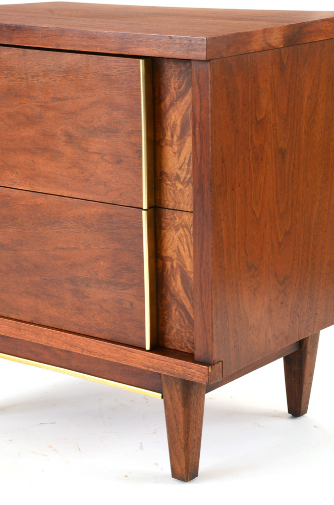 Pair of Mid Century Modern Walnut Nightstands by Witz