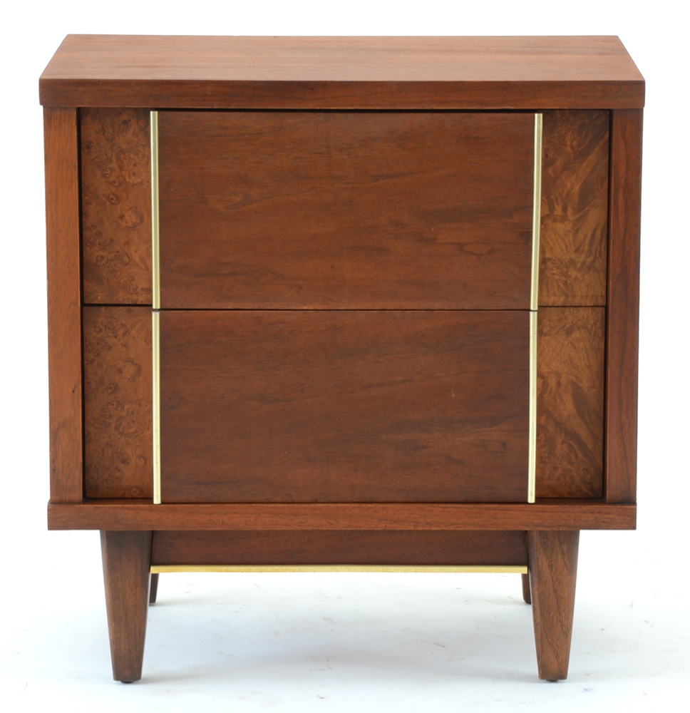 Pair of Mid Century Modern Walnut Nightstands by Witz