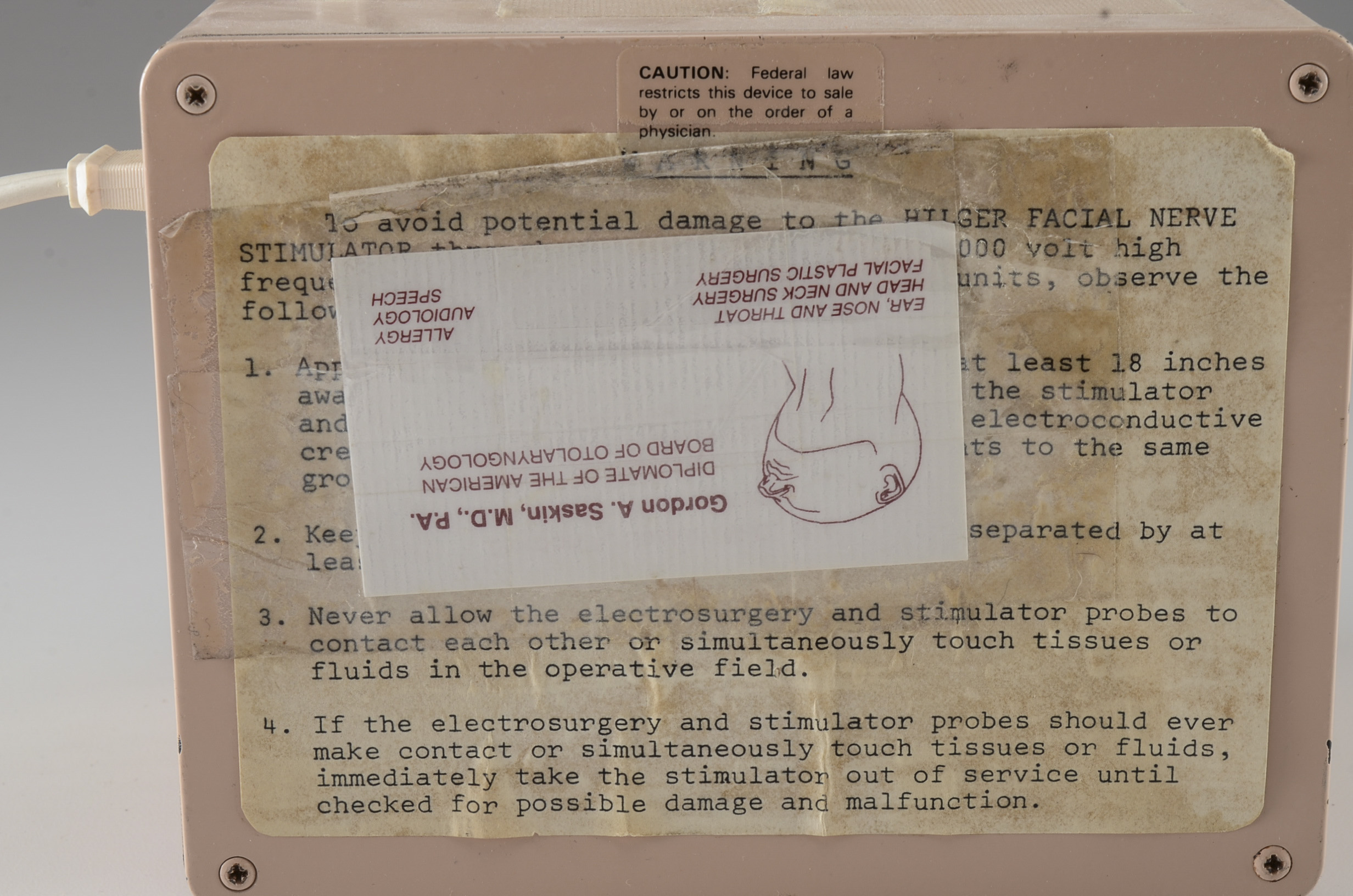 Vintage Hilger Facial Nerve Stimulator, Model 2R