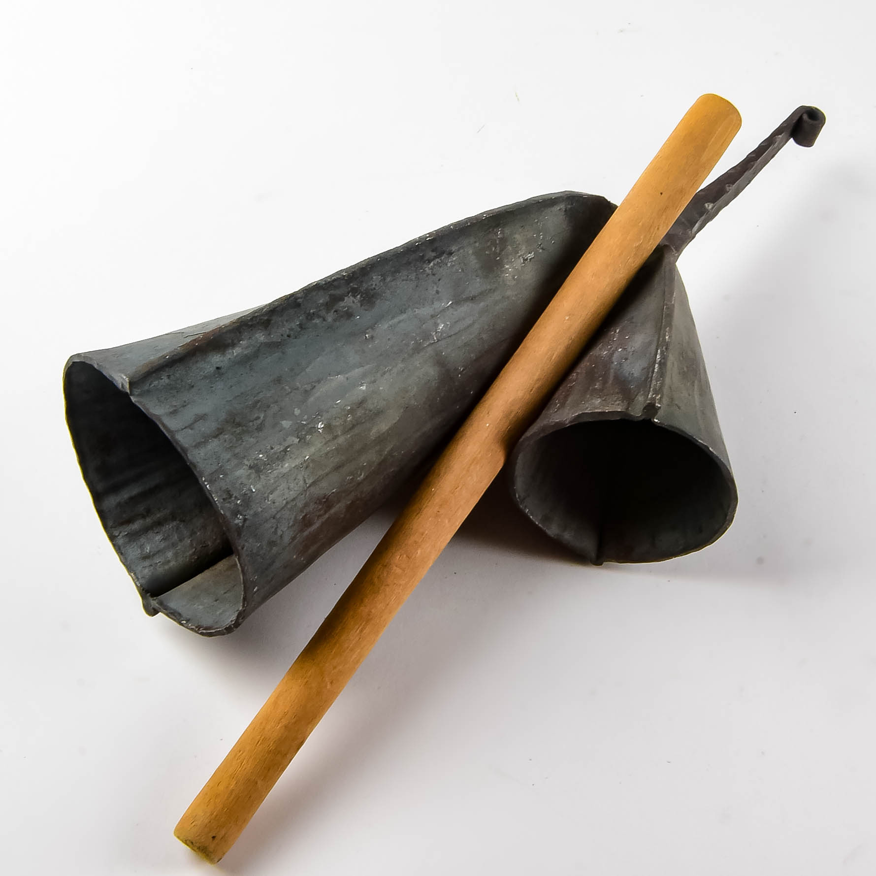 Hand-Crafted Cattle Call Bell with Stick