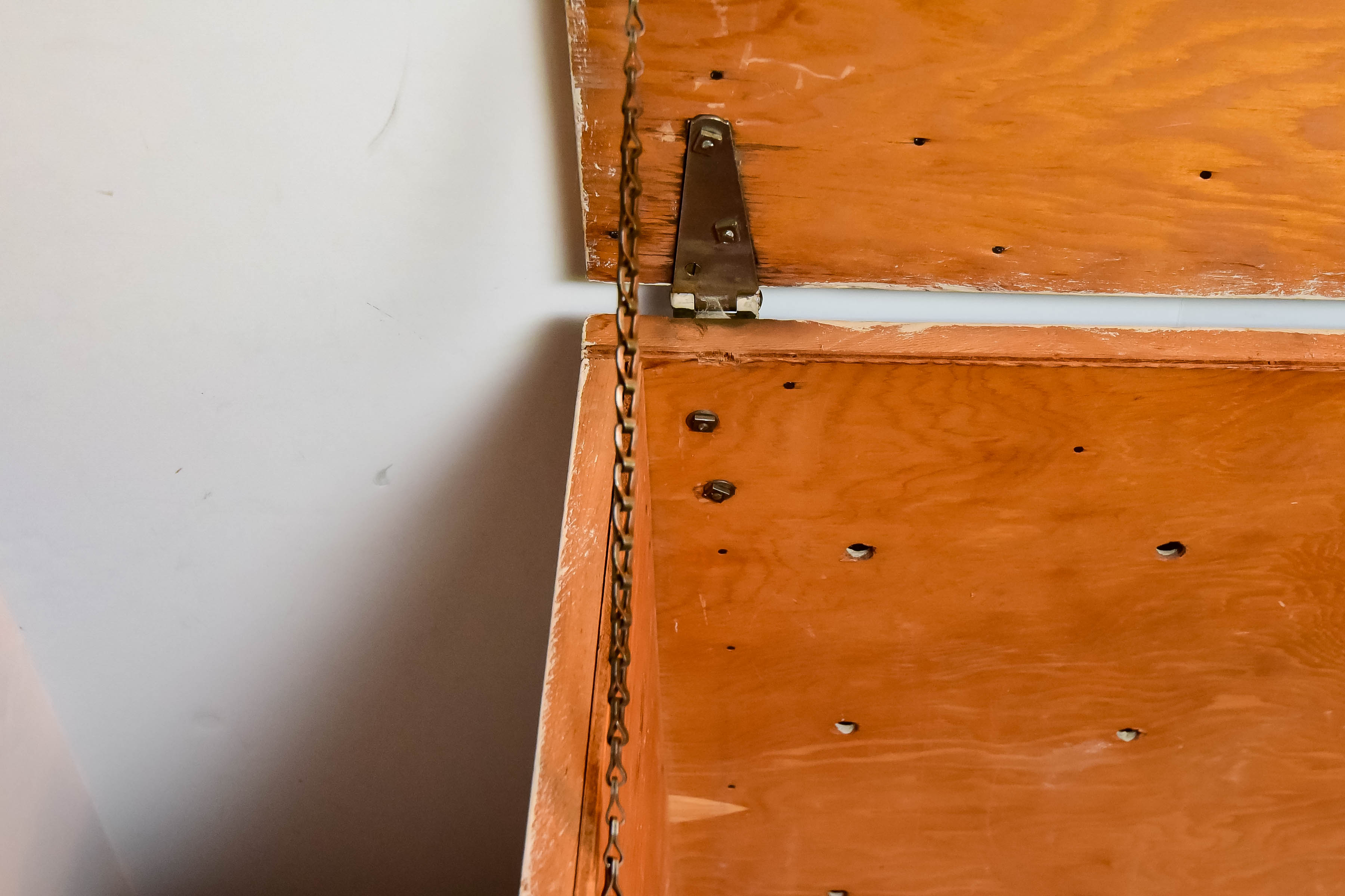 White Wooden Storage Chest