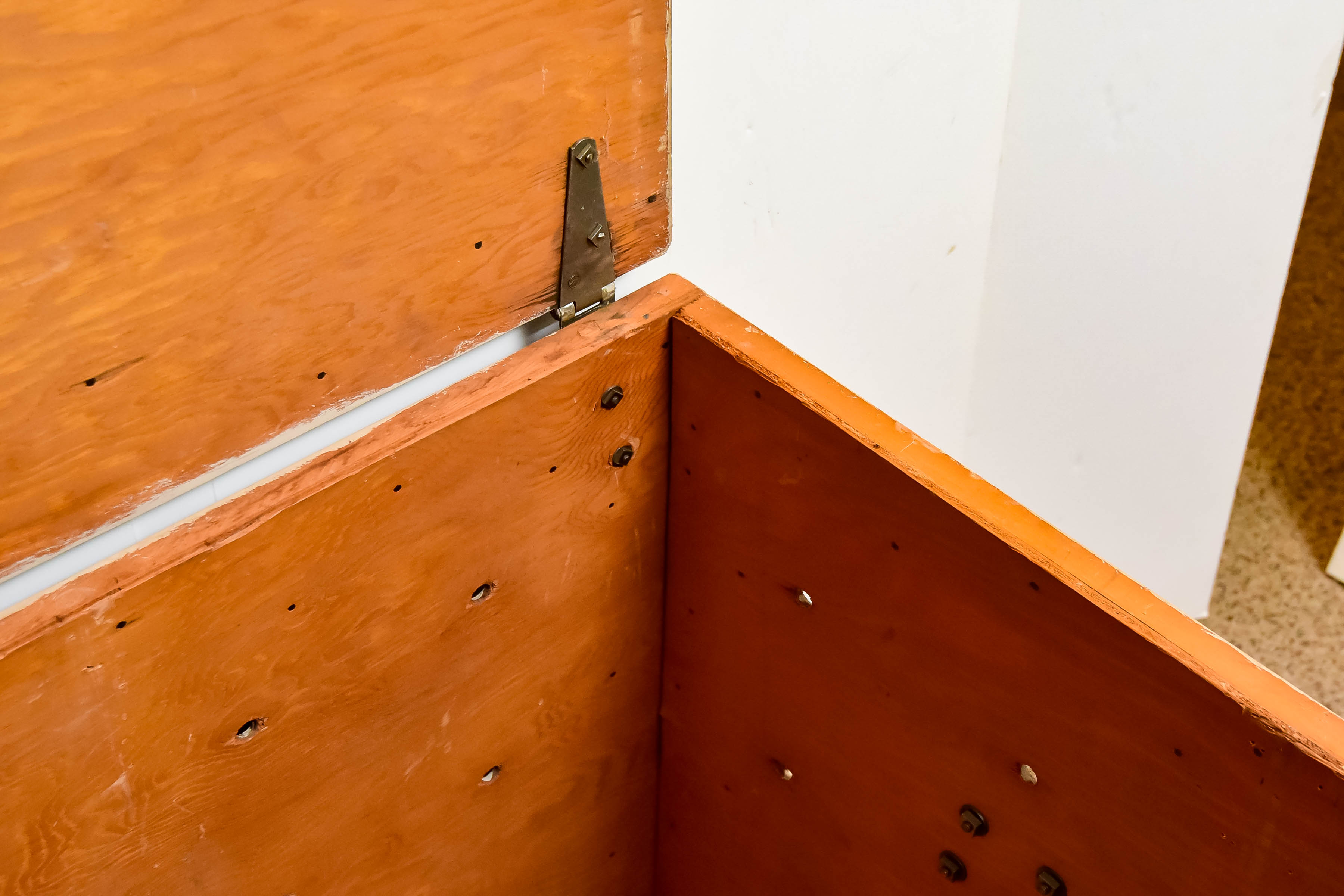 White Wooden Storage Chest