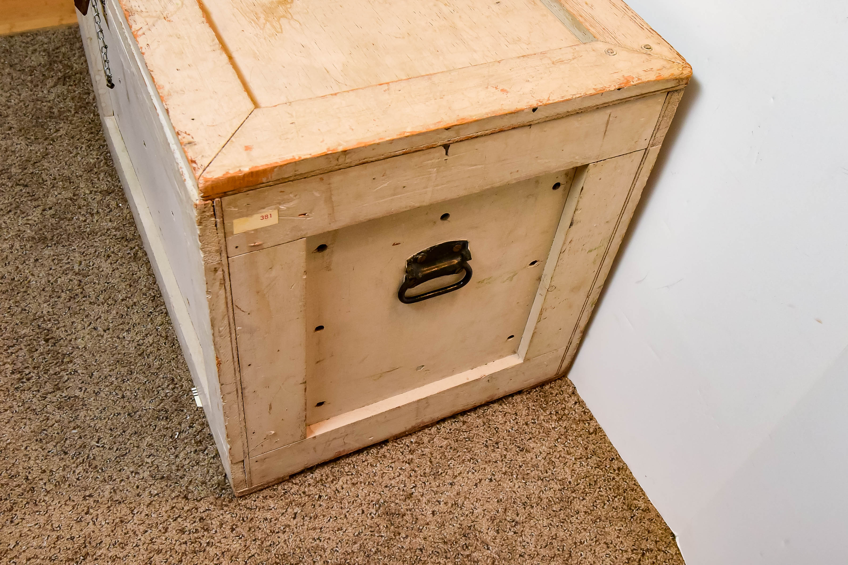 White Wooden Storage Chest