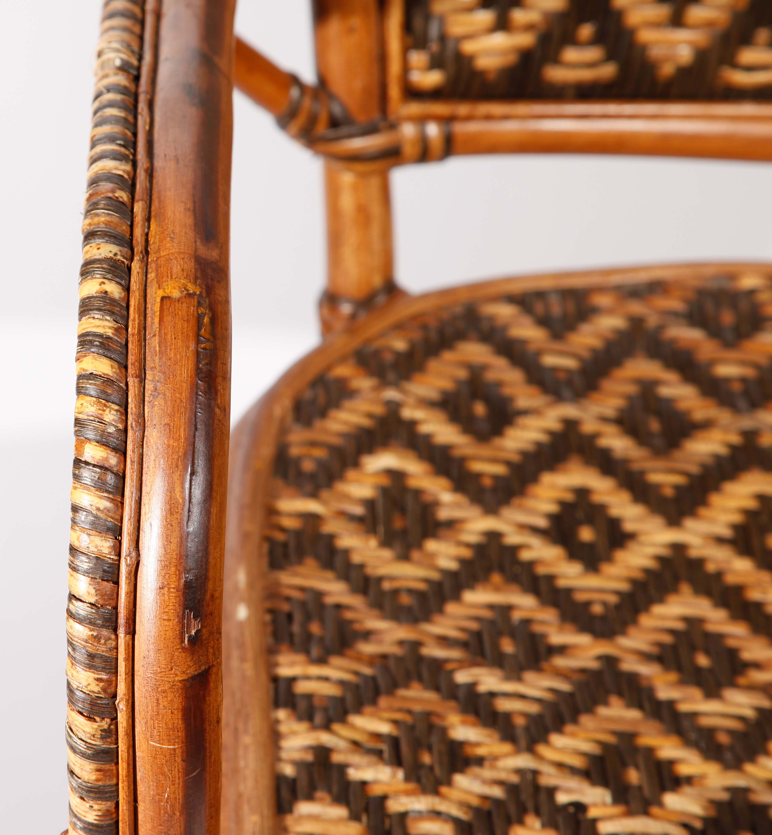 Rattan Diamond Pattern Chair