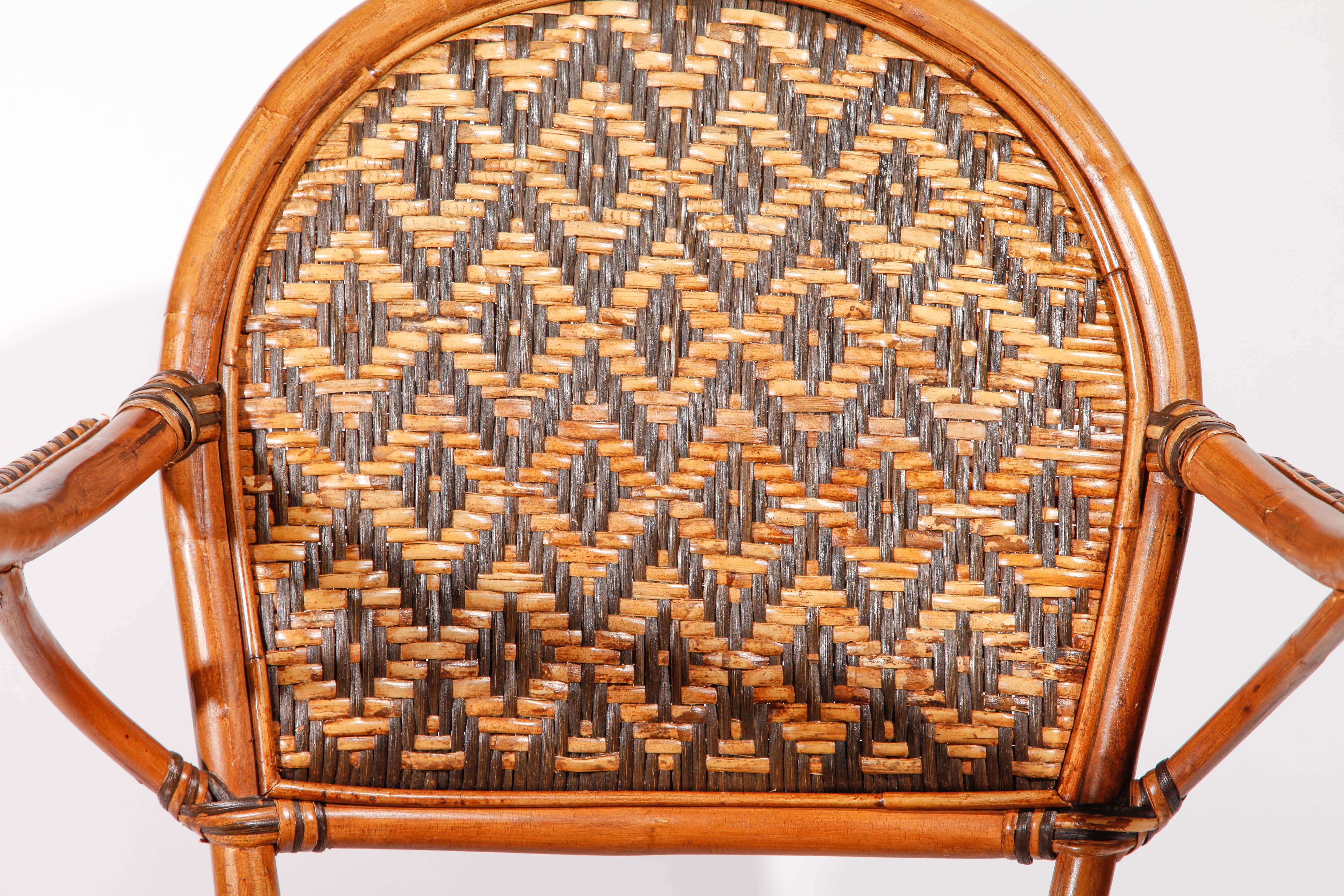 Rattan Diamond Pattern Chair