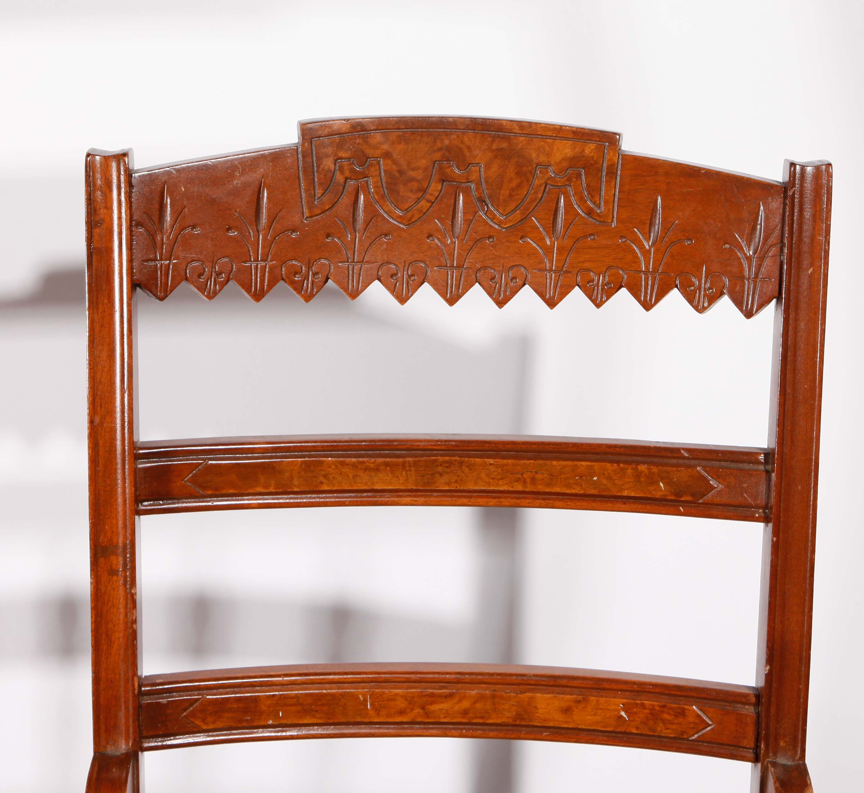Grouping of Two Decorative Carved Wooden Chairs