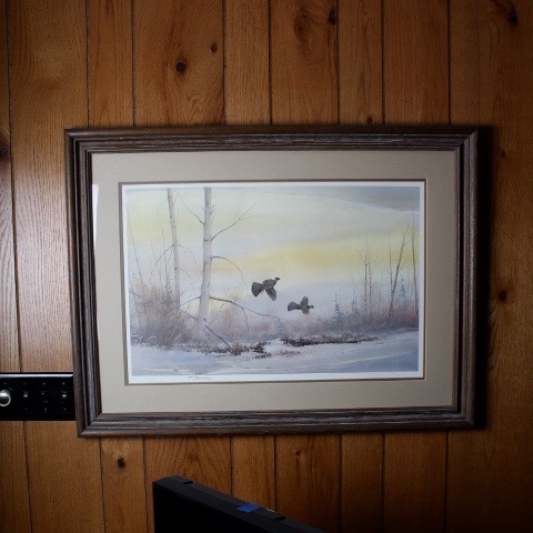 Signed and Numbered Print by Listed Artist Tom Sander Titled "Winter Sun"