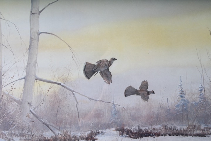 Signed and Numbered Print by Listed Artist Tom Sander Titled "Winter Sun"