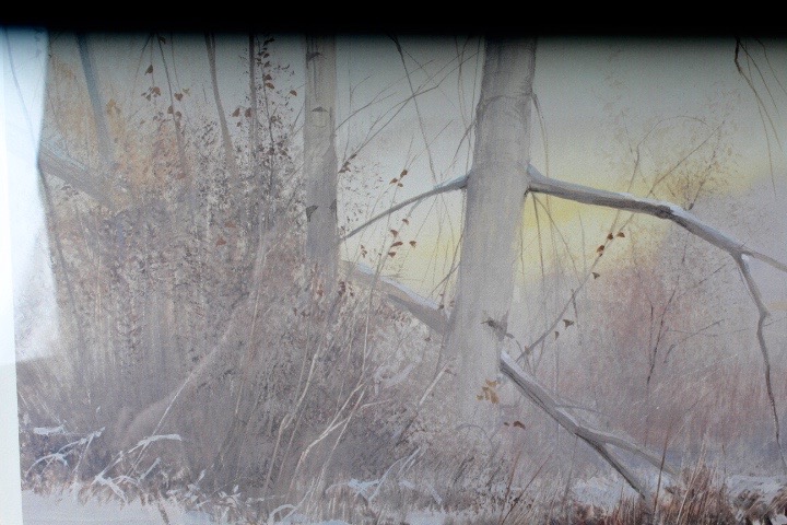 Signed and Numbered Print by Listed Artist Tom Sander Titled "Winter Sun"