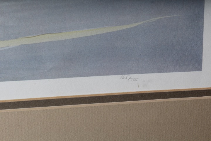 Signed and Numbered Print by Listed Artist Tom Sander Titled "Winter Sun"