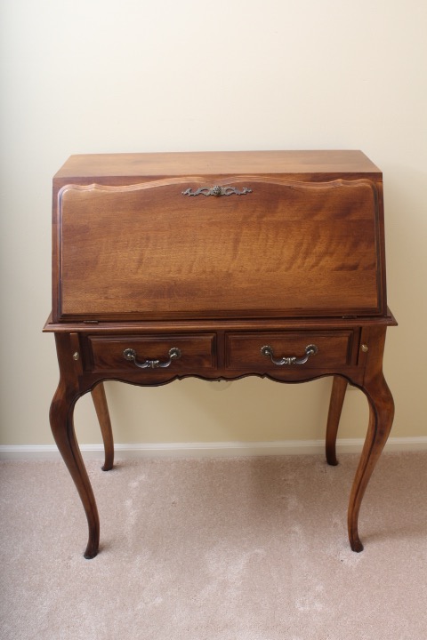 Ethan Allen Secretary Desk and Ladderback Chair