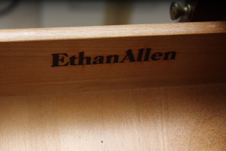 Ethan Allen Secretary Desk and Ladderback Chair