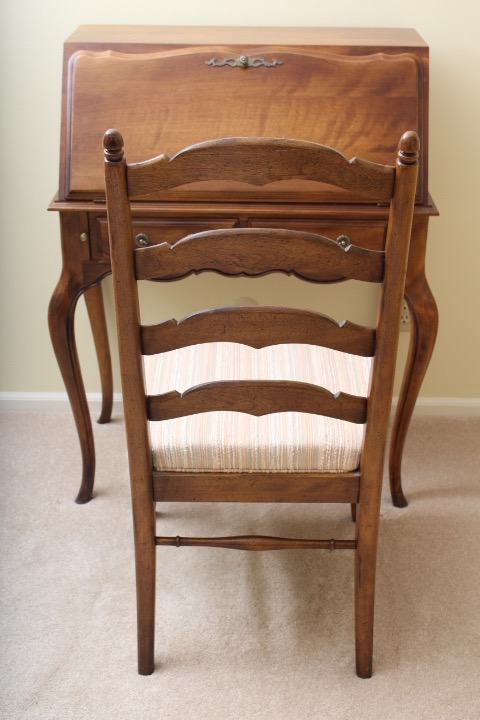 Ethan Allen Secretary Desk and Ladderback Chair