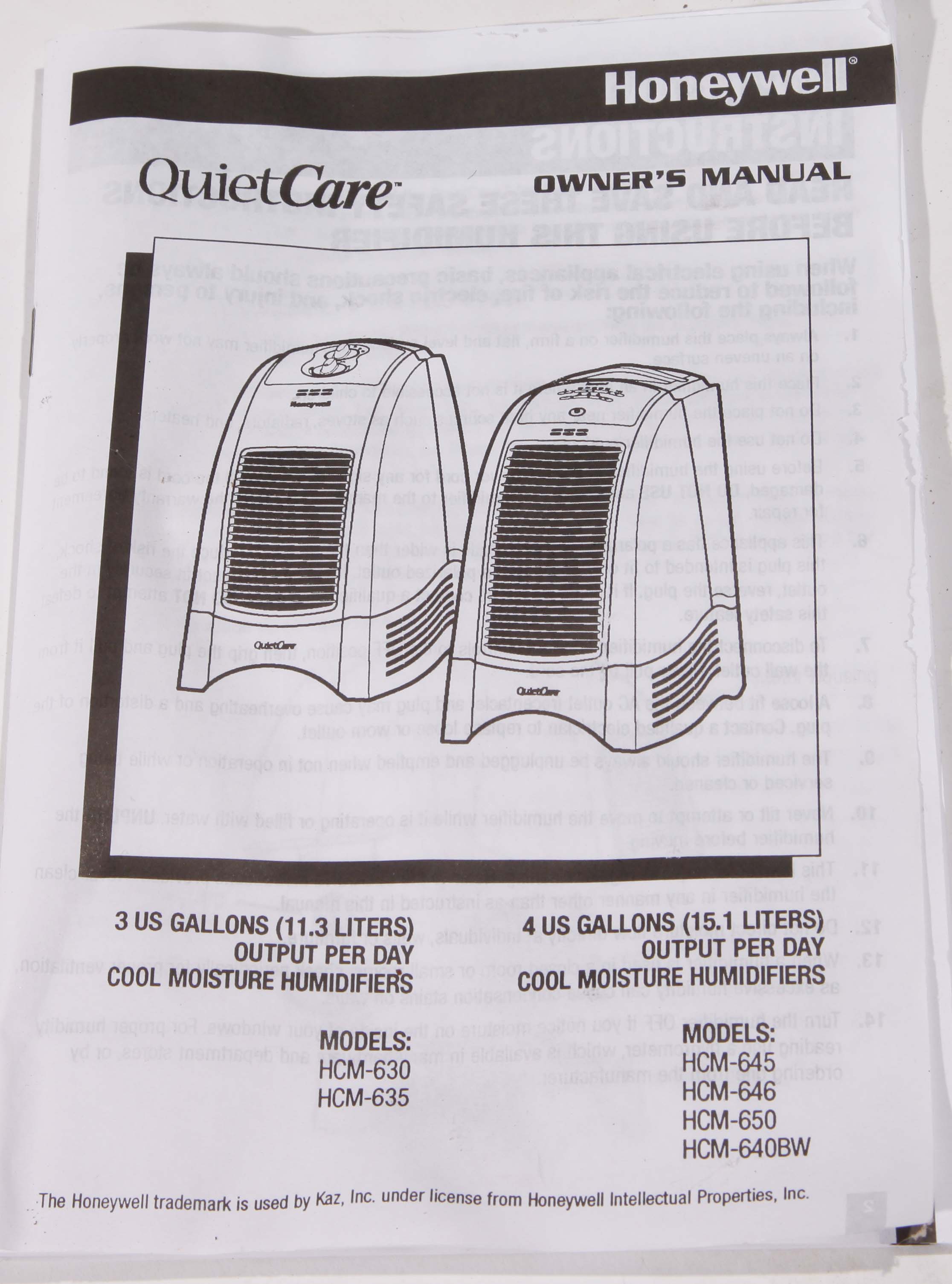 Honeywell Cool Moisture Humidifier