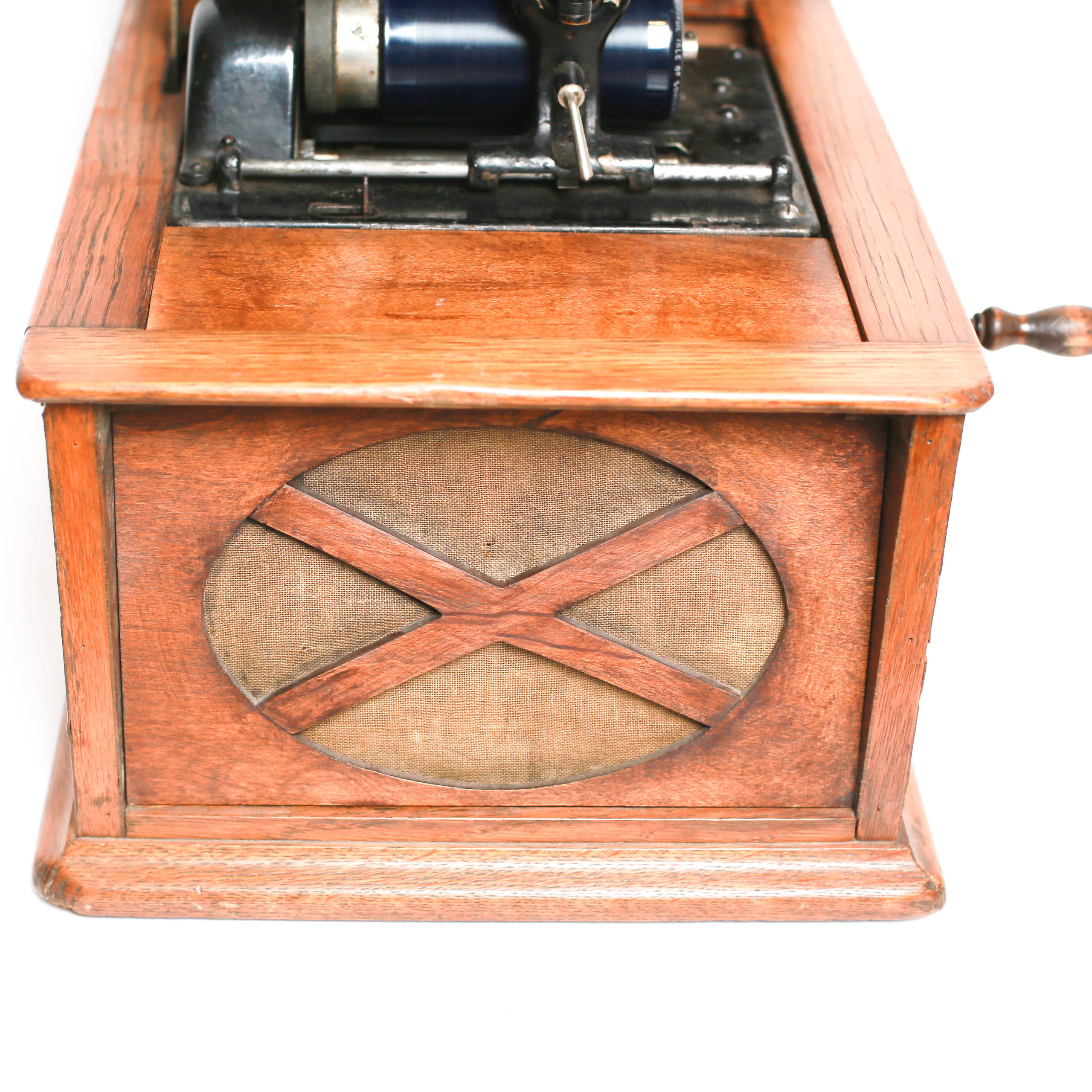 Edison Amberola 30 Phonograph Cylinder Record Player with Five Wax Cylinders