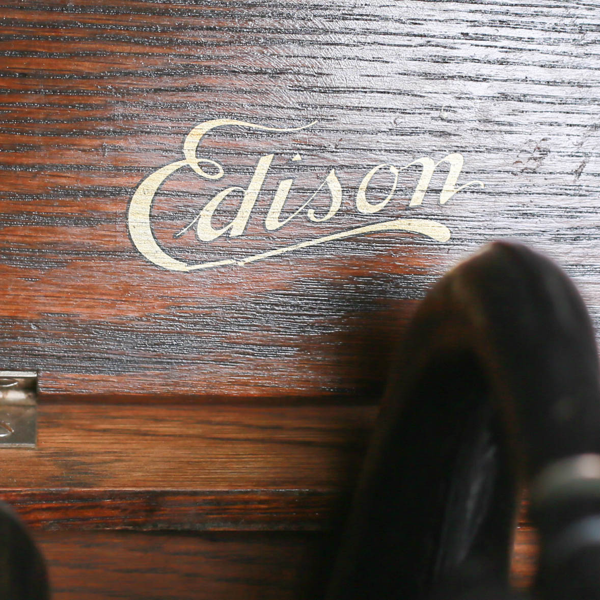 Edison Amberola 30 Phonograph Cylinder Record Player with Five Wax Cylinders