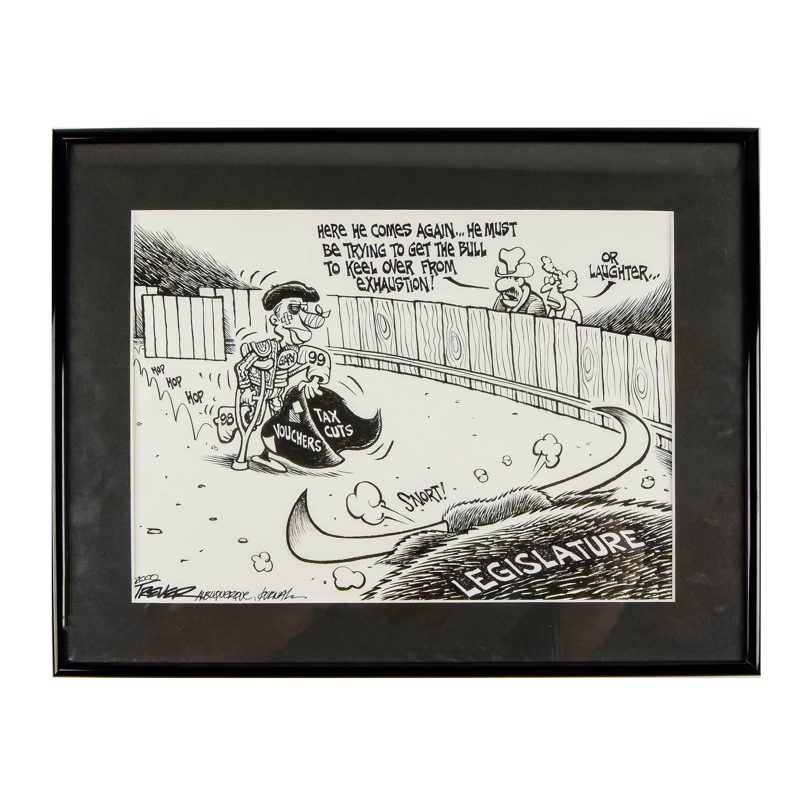 Framed Political Cartoon