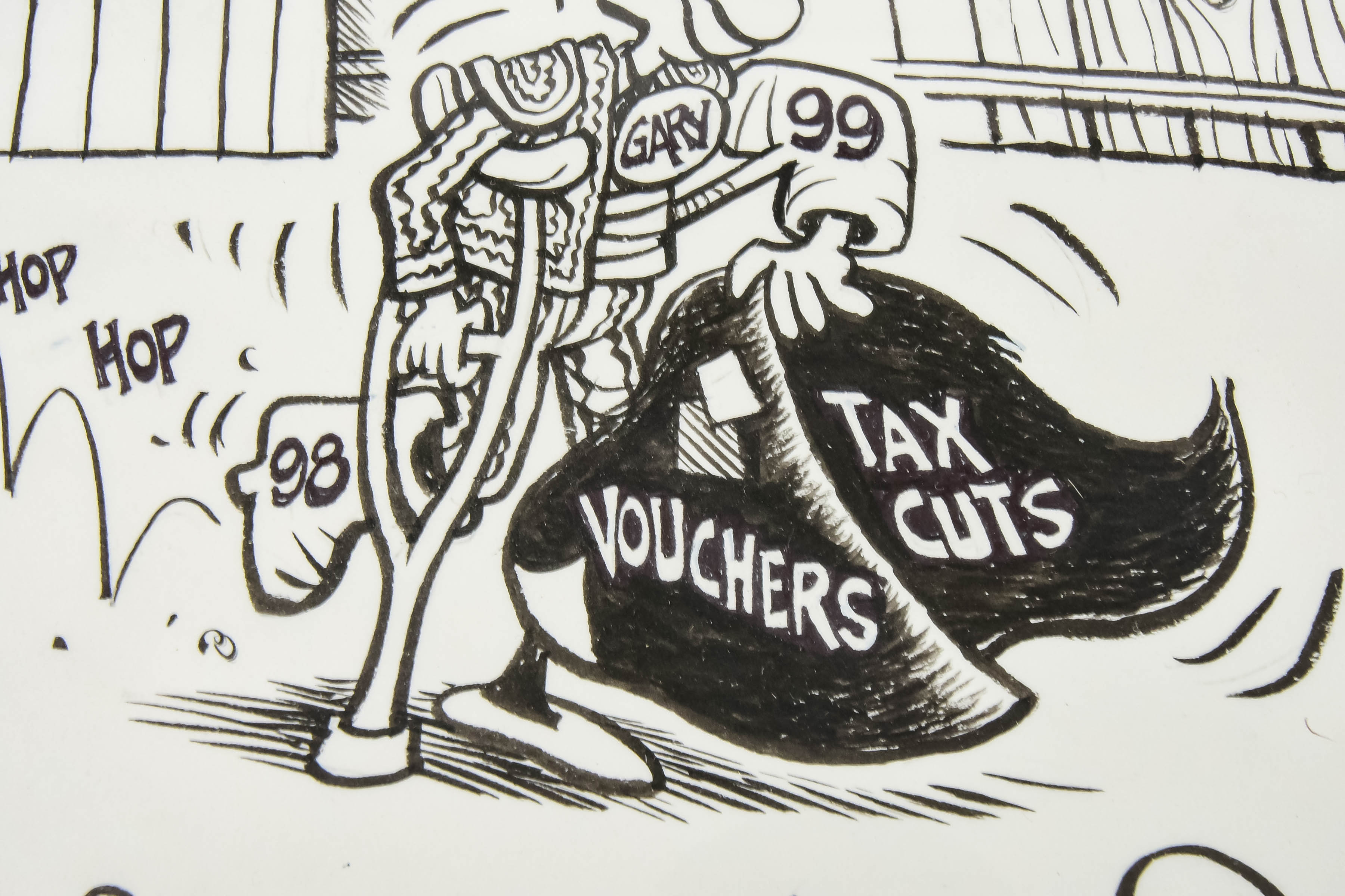 Framed Political Cartoon