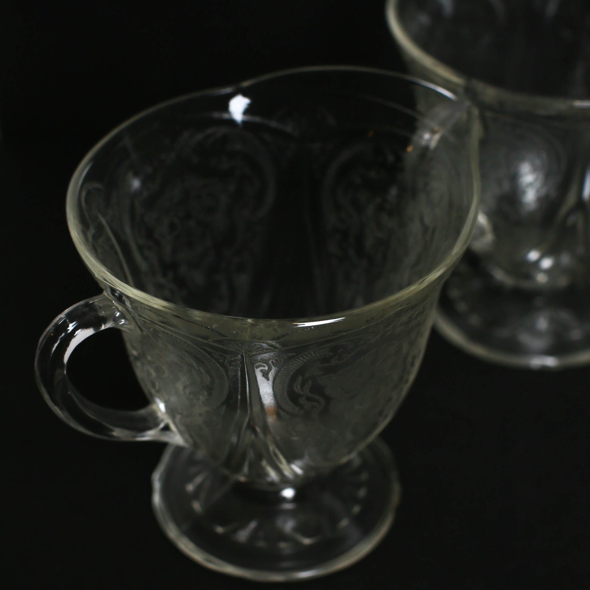Assortment  of Pressed Glass Vessels