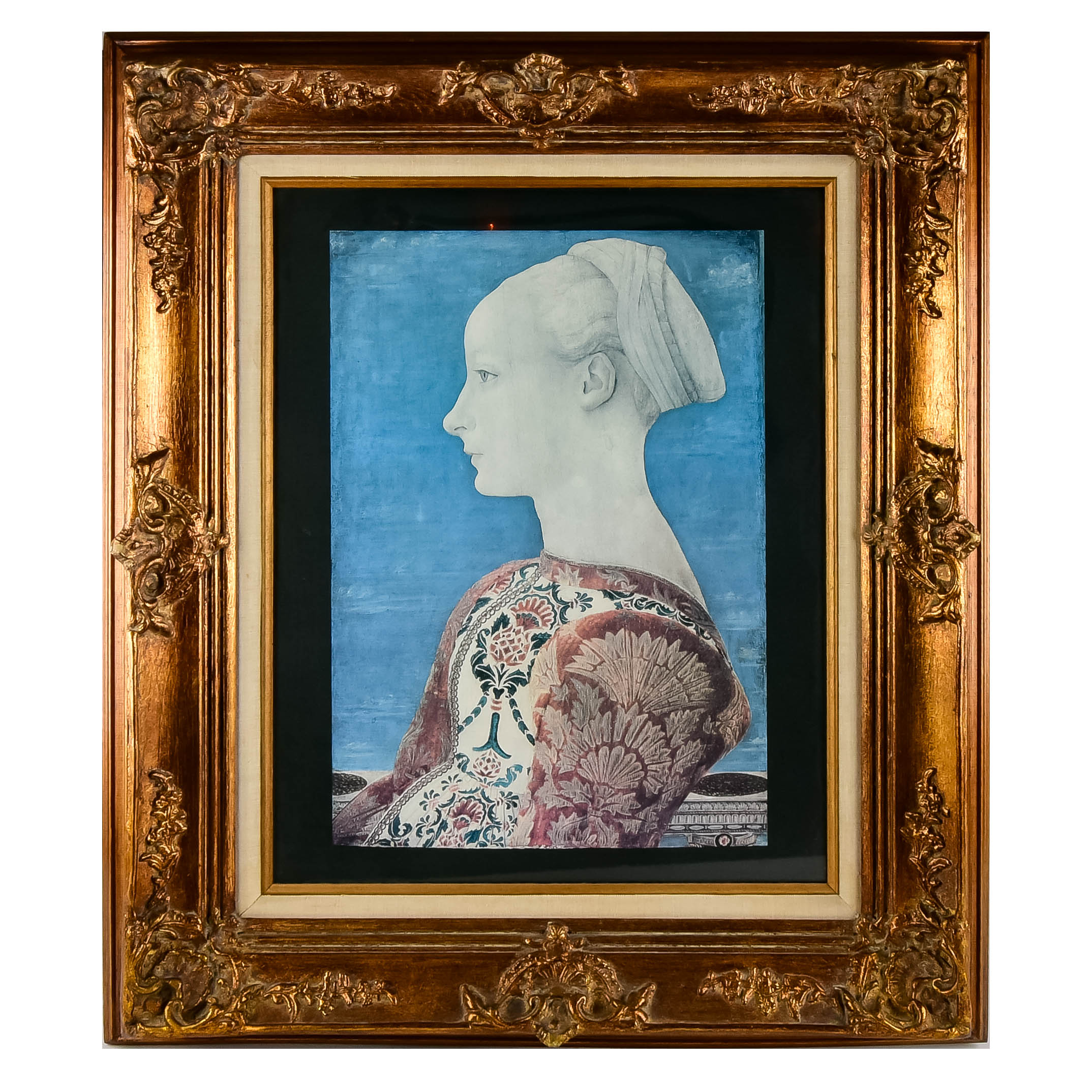 "Profile Portrait of a Young Lady" Framed Print