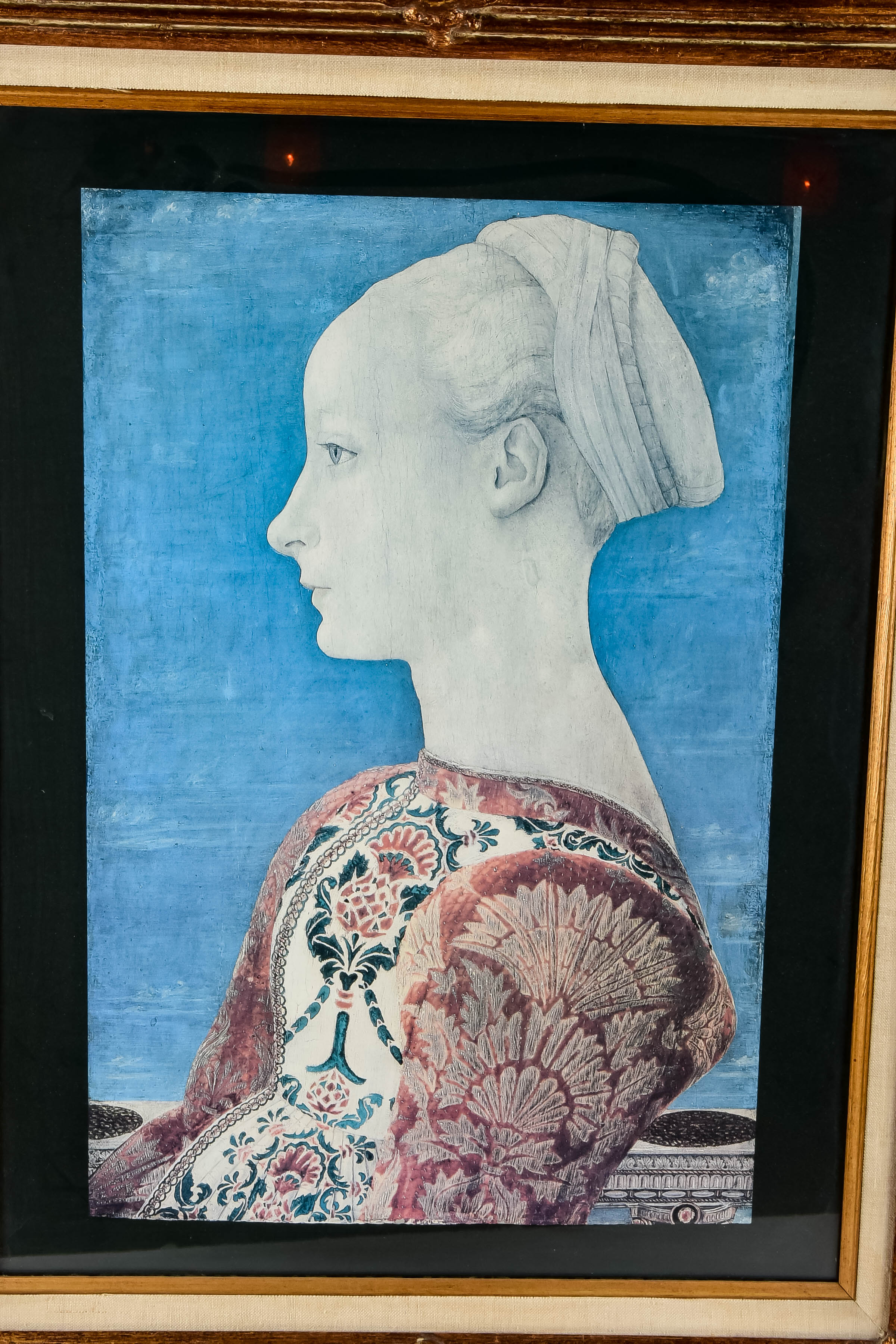 "Profile Portrait of a Young Lady" Framed Print