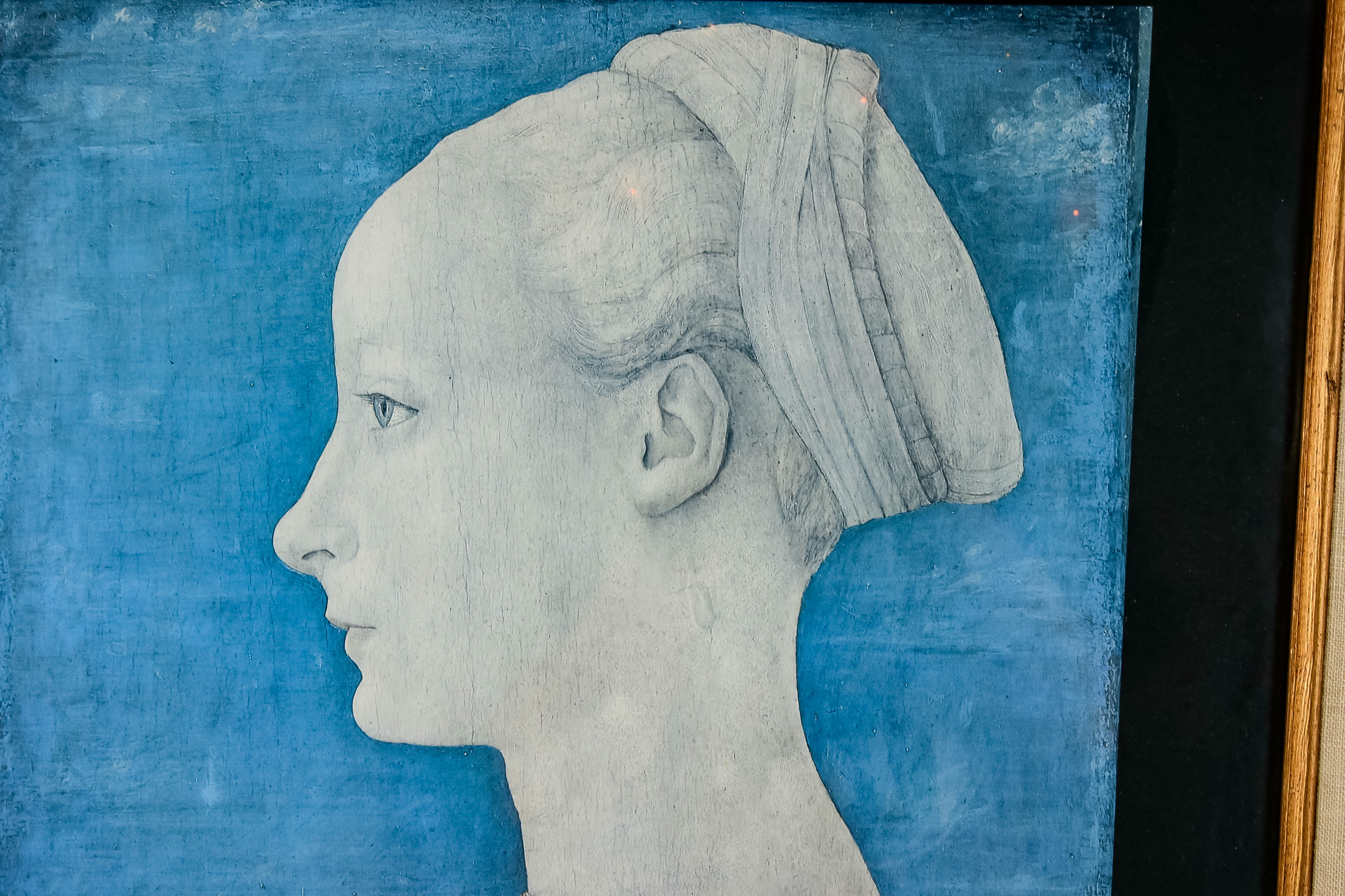 "Profile Portrait of a Young Lady" Framed Print