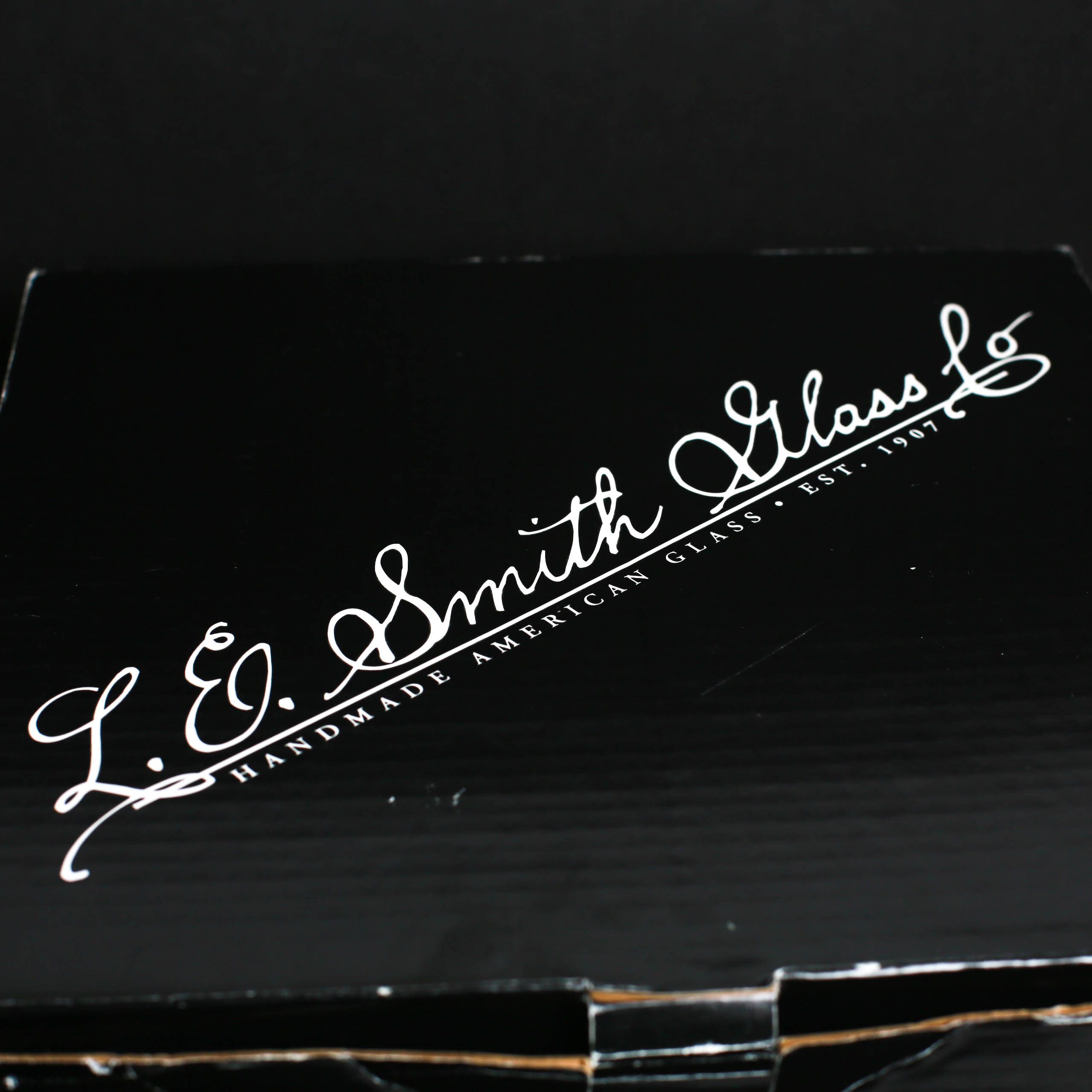 L.E. Smith "Rose and Trellis" Glass Cake Stands