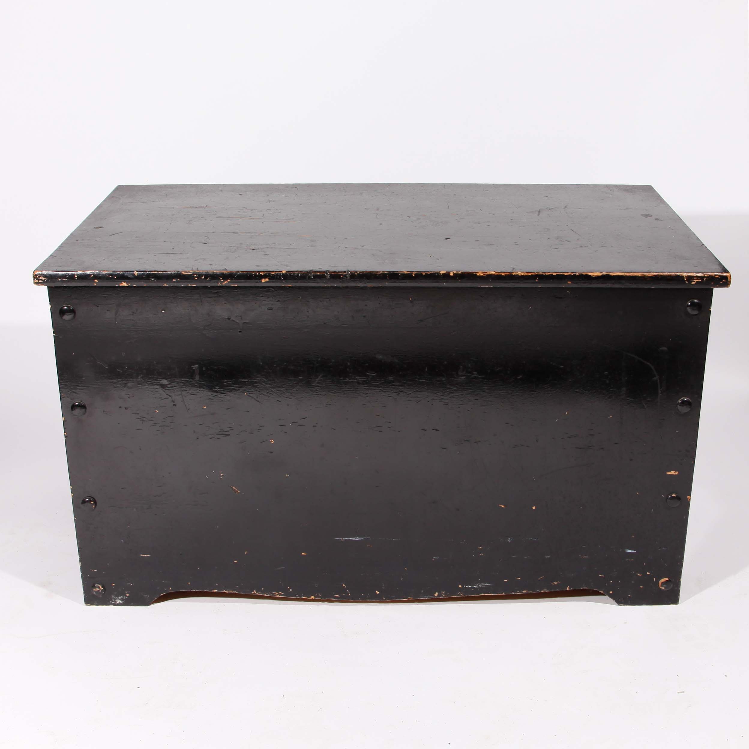 Painted Black Blanket Chest