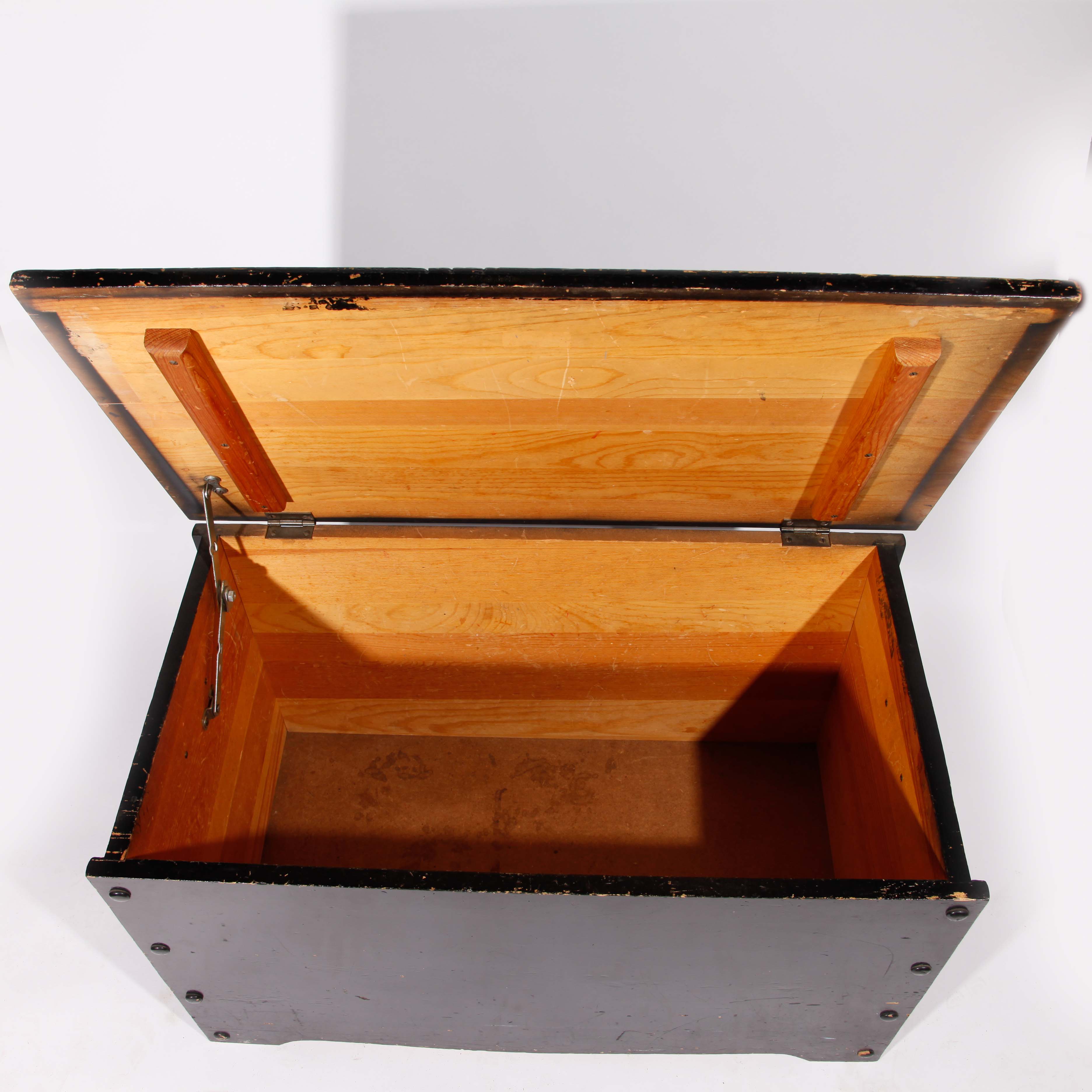 Painted Black Blanket Chest