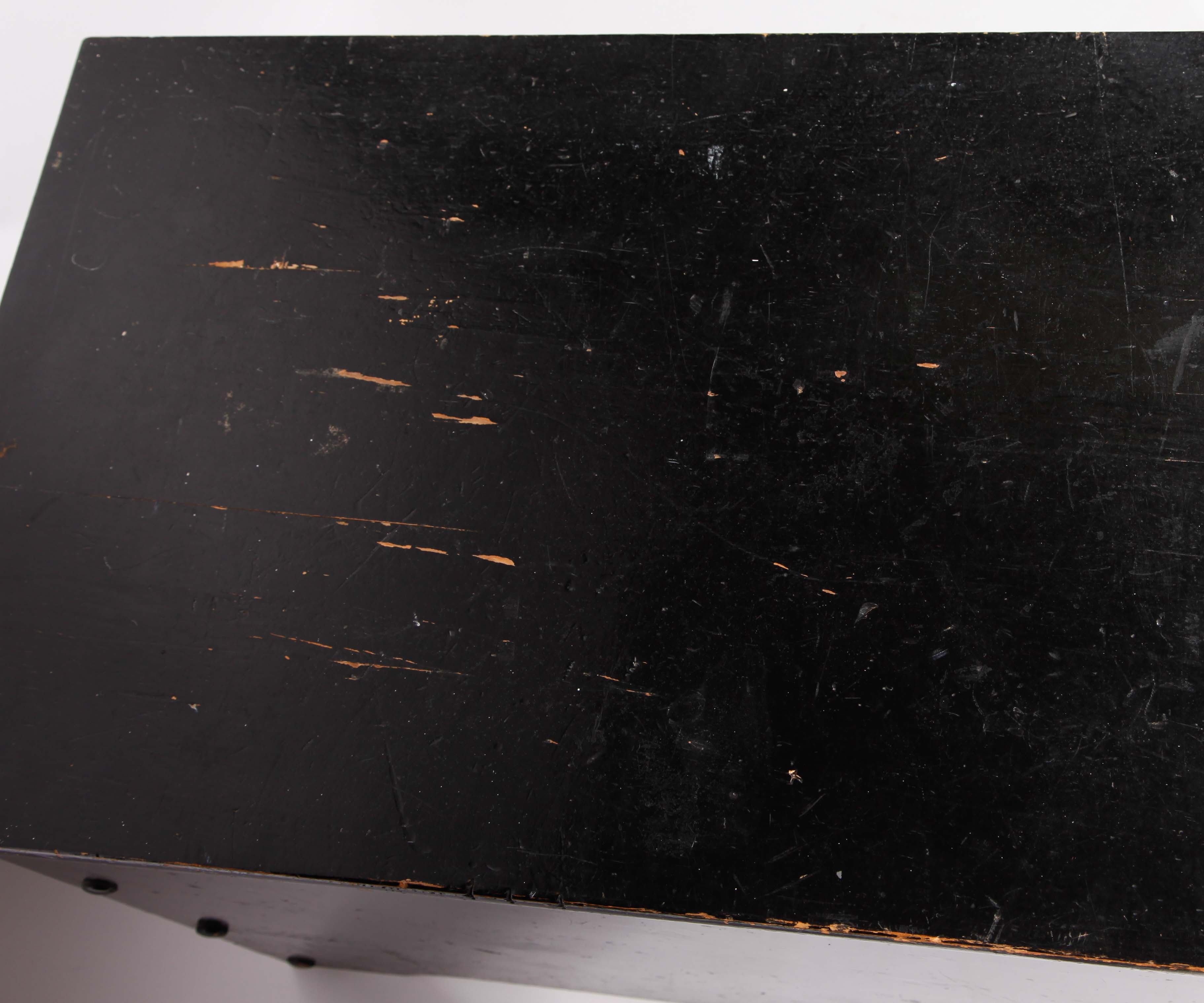 Painted Black Blanket Chest