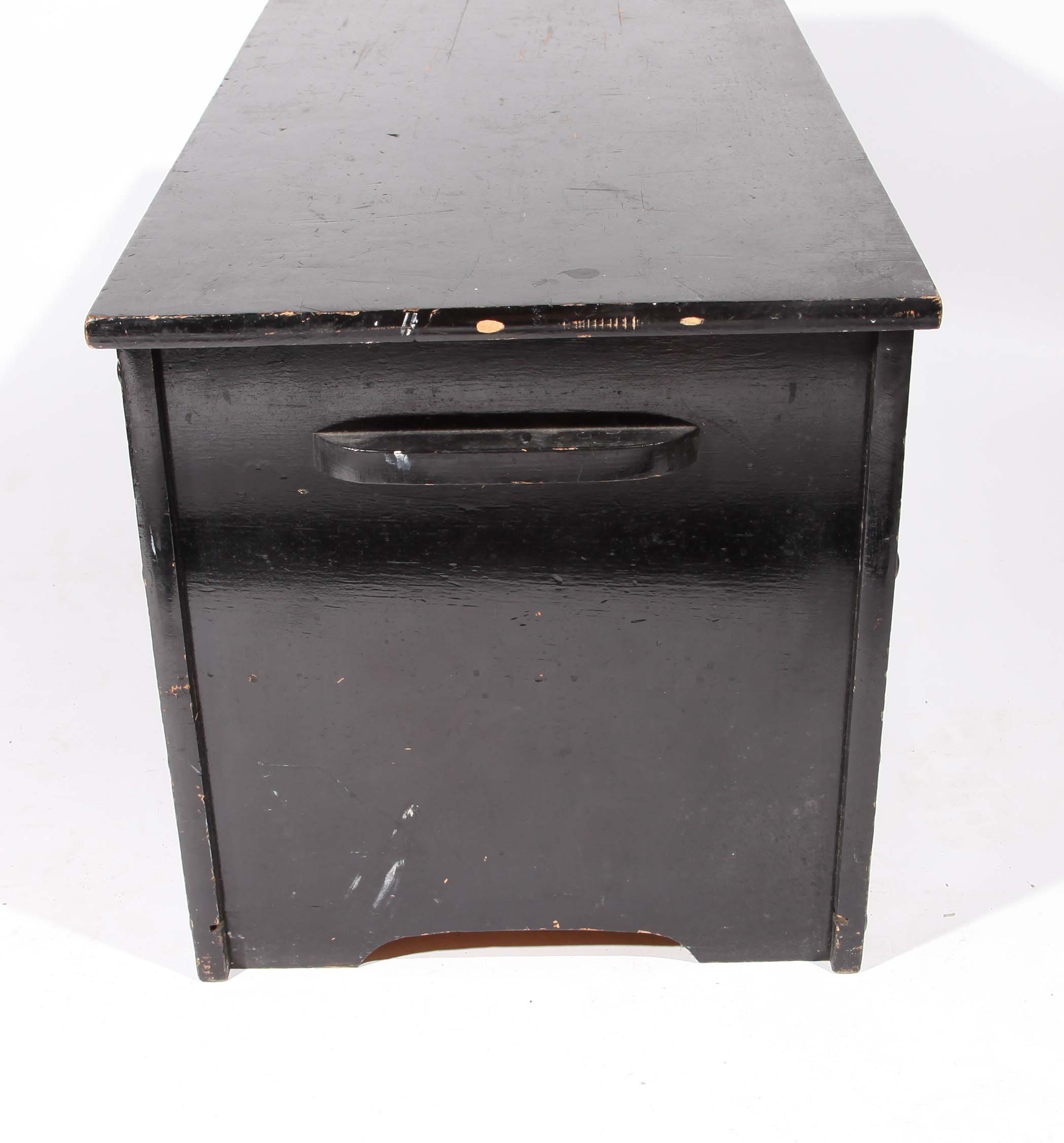 Painted Black Blanket Chest