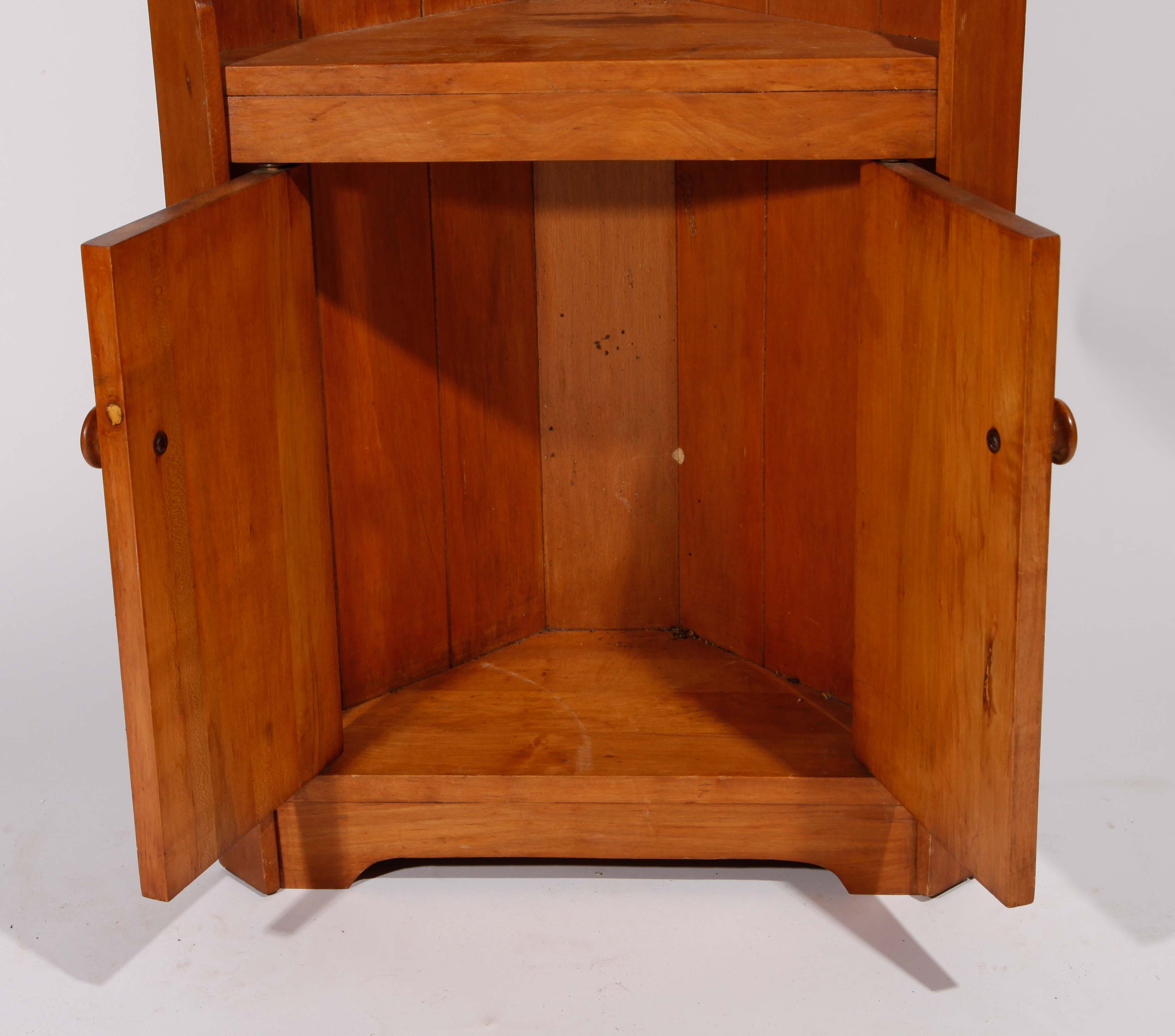 Rustic Wood Hanging Corner Cabinet