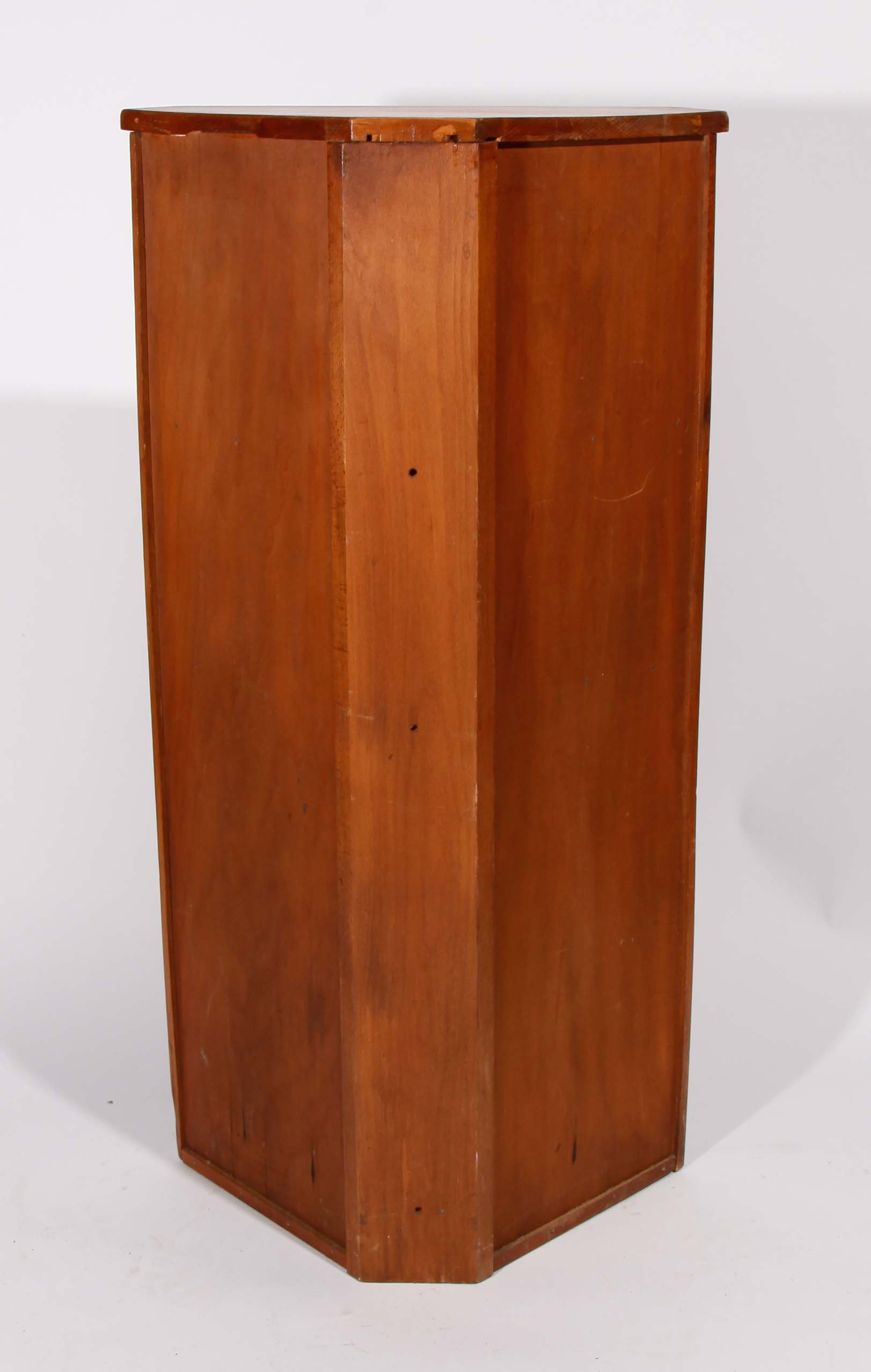 Rustic Wood Hanging Corner Cabinet