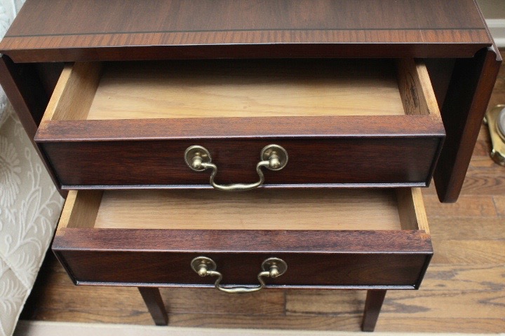 Pair of Mahogany Henkel Harris Drop Leaf End Tables