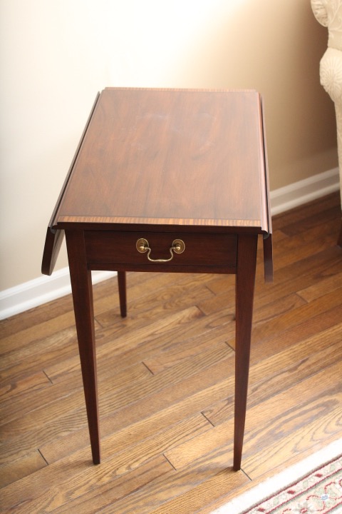 Pair of Mahogany Henkel Harris Drop Leaf End Tables